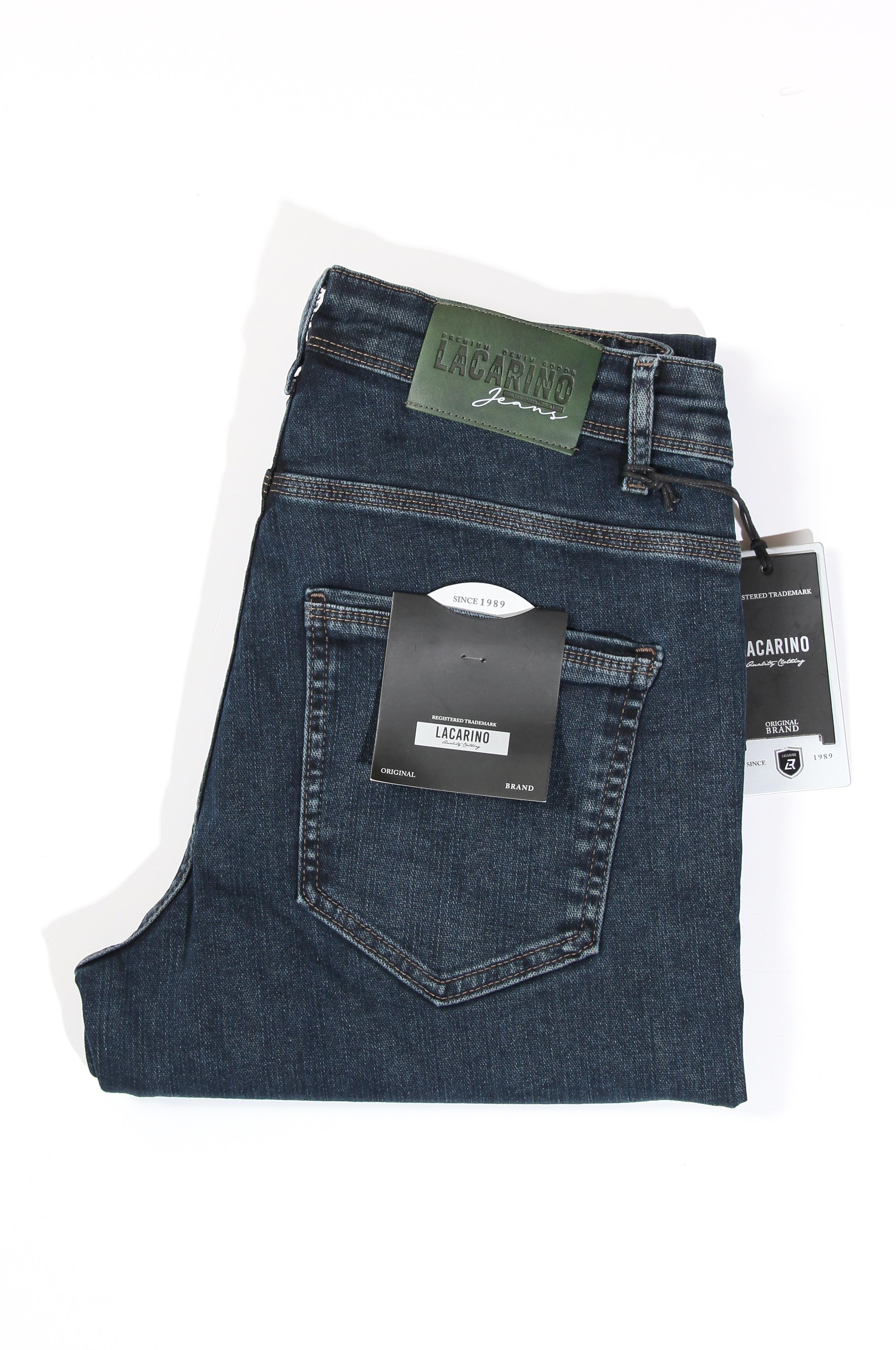 LACARINOErkek Yüksek Bel Yarım Boru Paça Od Haki Jean Pantolon