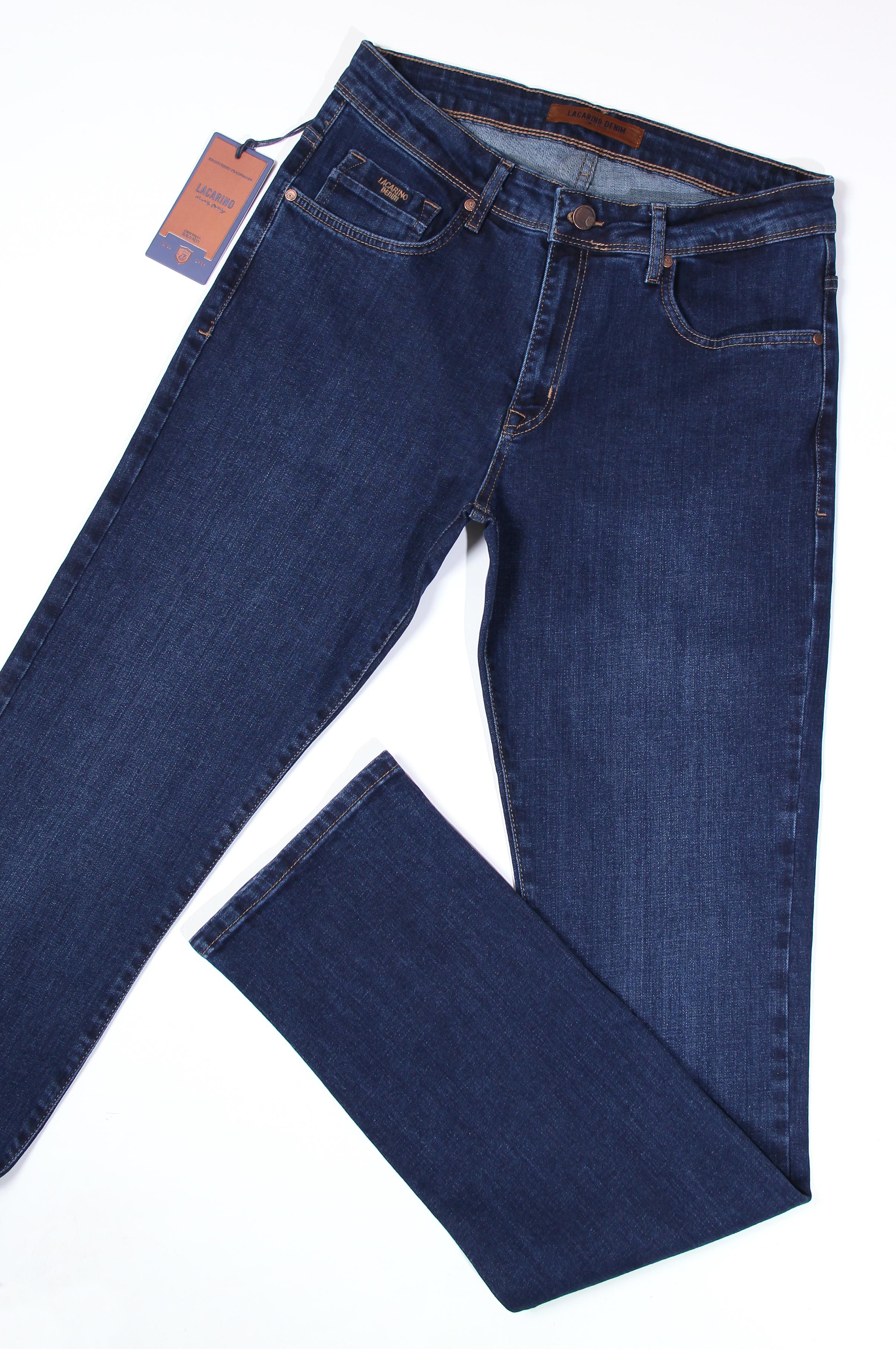 LACARINOYüksek Bel Boru Paça Dark Blue Erkek Jean Pantolon