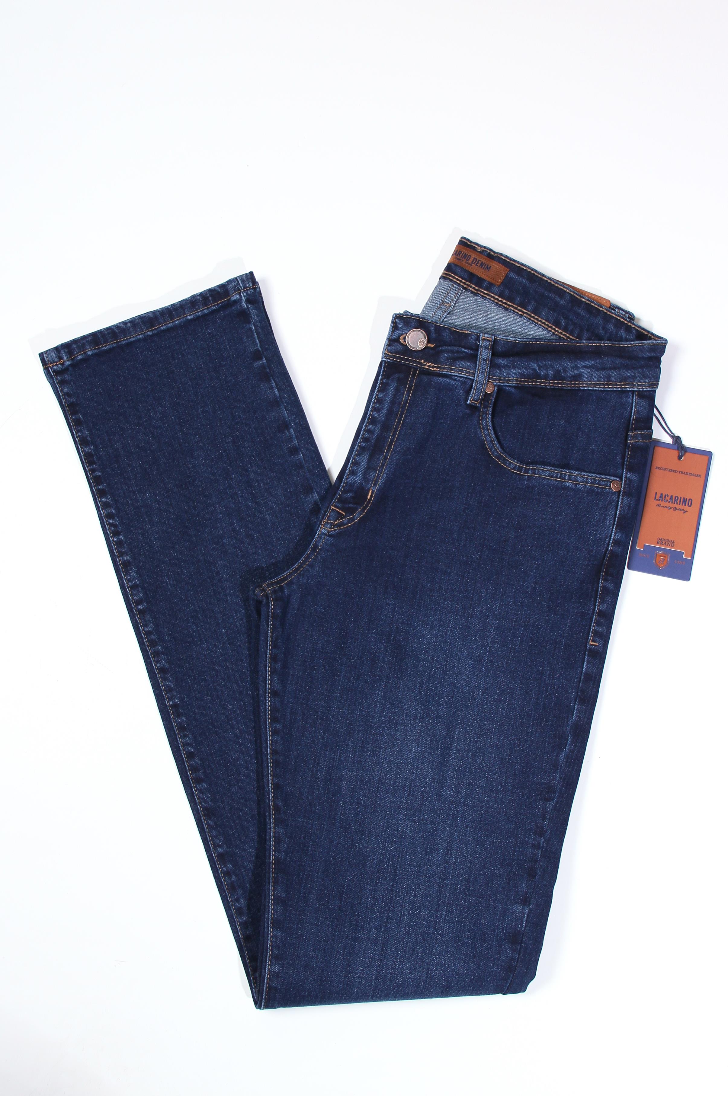 LACARINOYüksek Bel Boru Paça Dark Blue Erkek Jean Pantolon