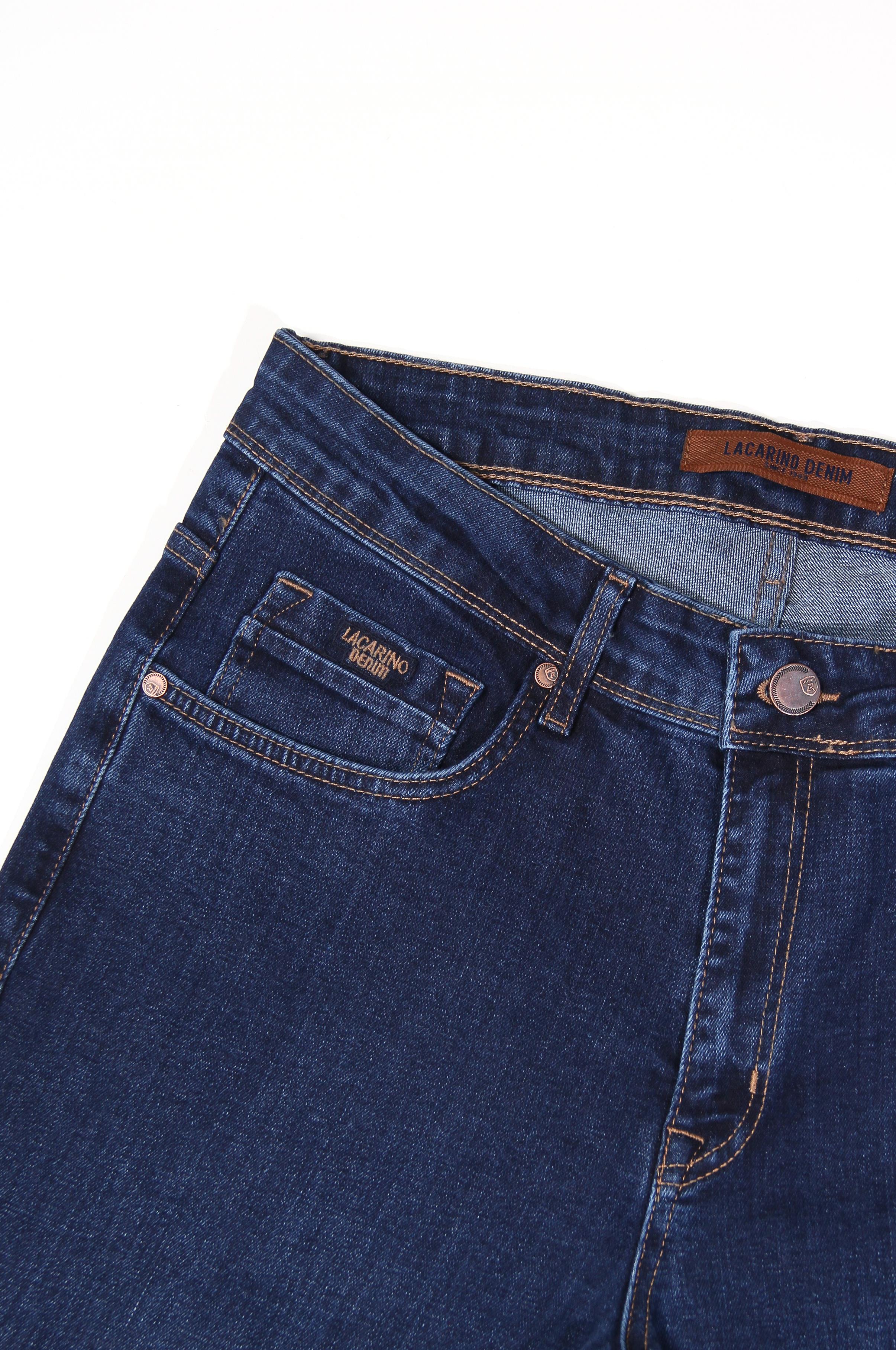 LACARINOYüksek Bel Boru Paça Dark Blue Erkek Jean Pantolon