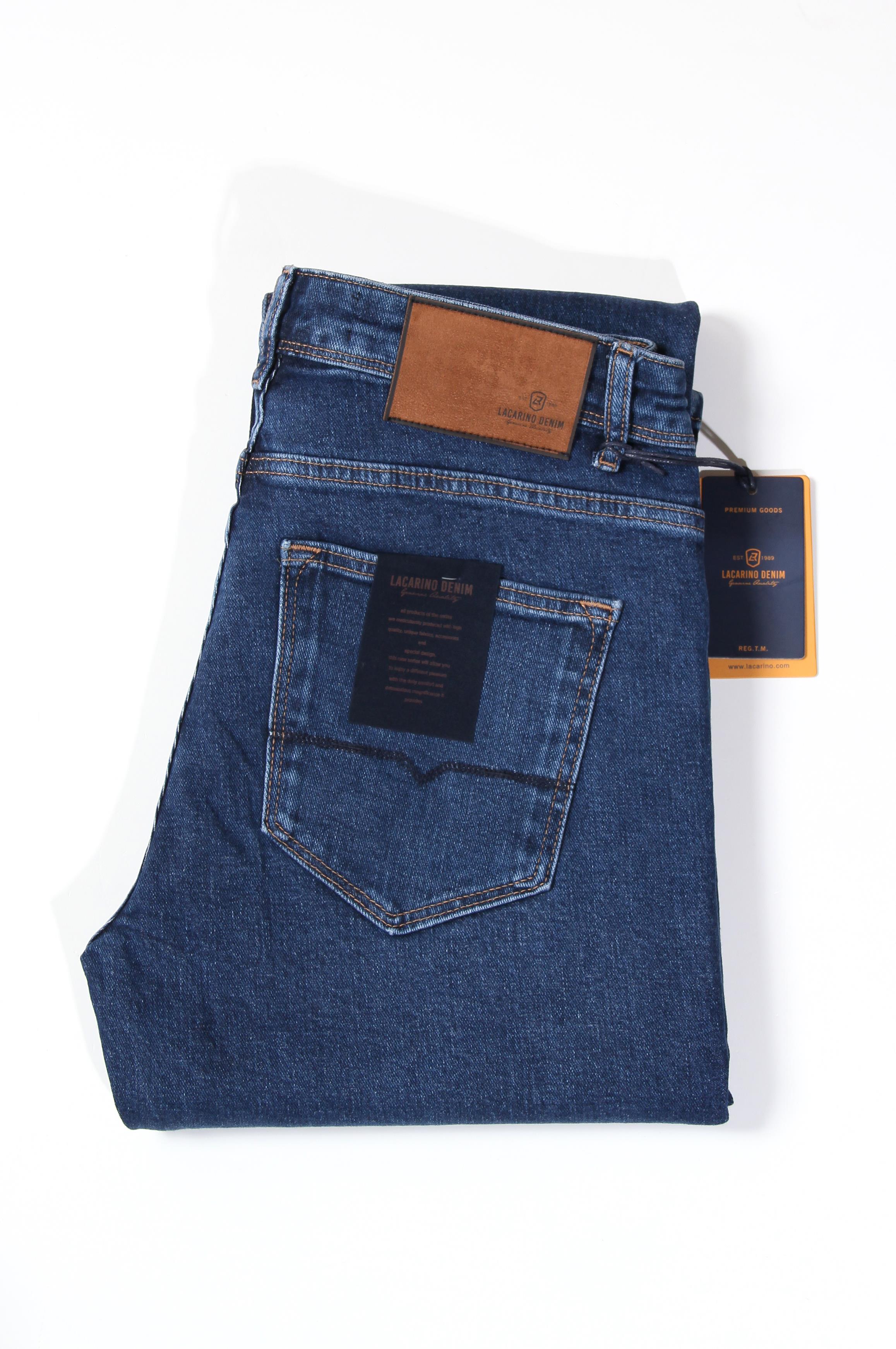 LACARINOYüksek Bel Boru Paça Charp Blue Jean Pantolon