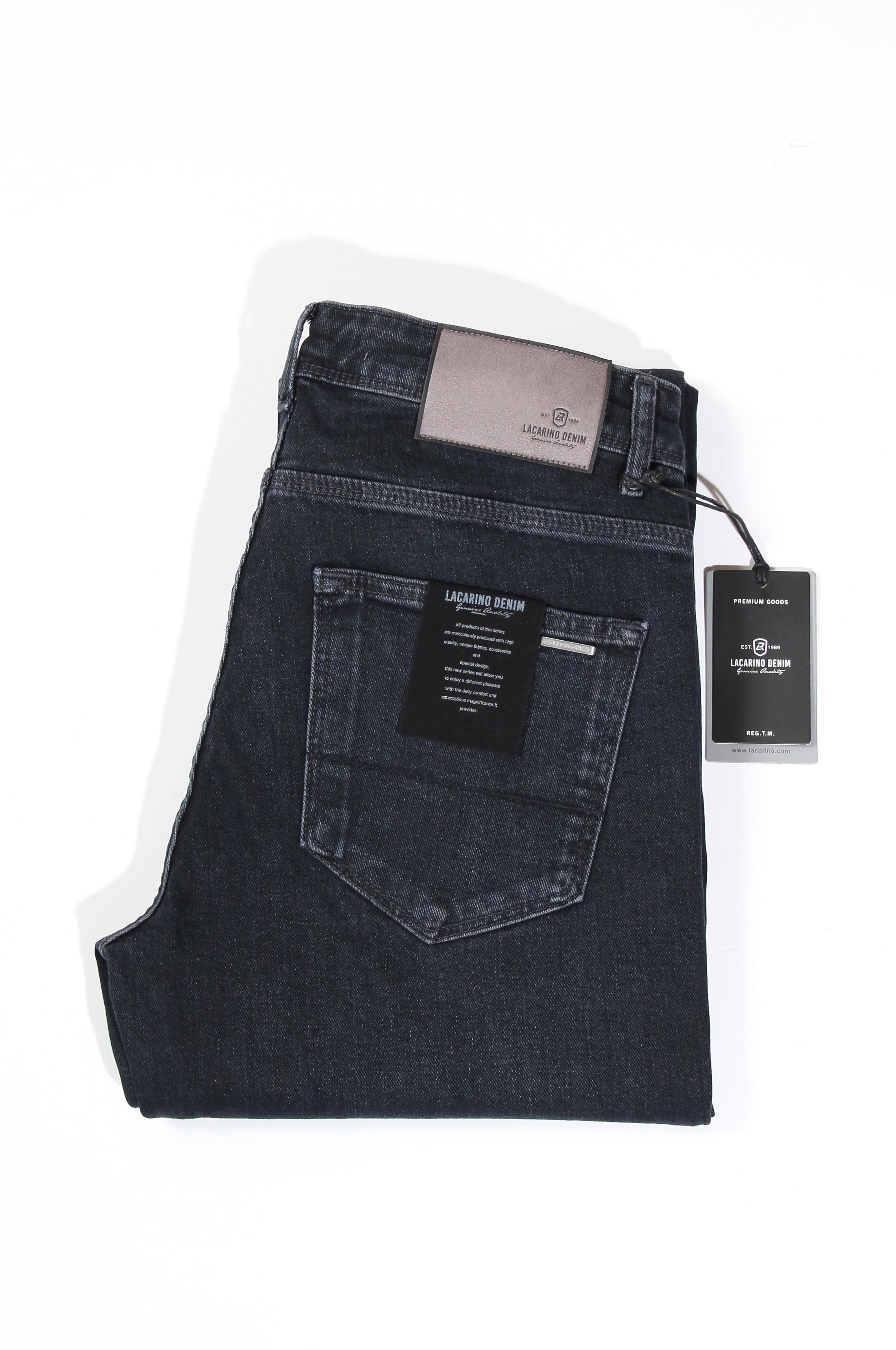 LACARINOYüksek Bel Yarım Boru Paça Ebony Black Jean Pantolon