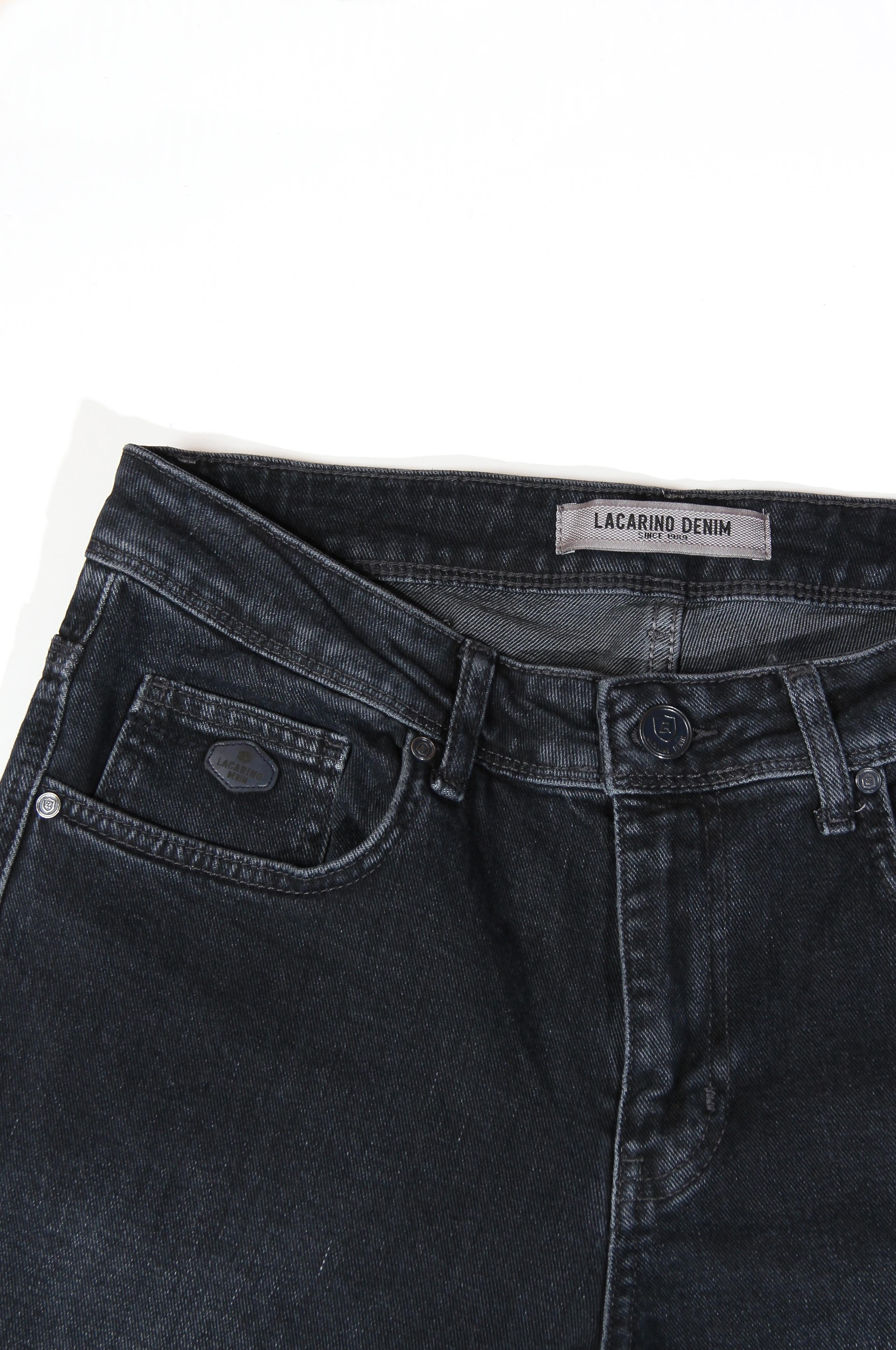 LACARINOYüksek Bel Yarım Boru Paça Ebony Black Jean Pantolon