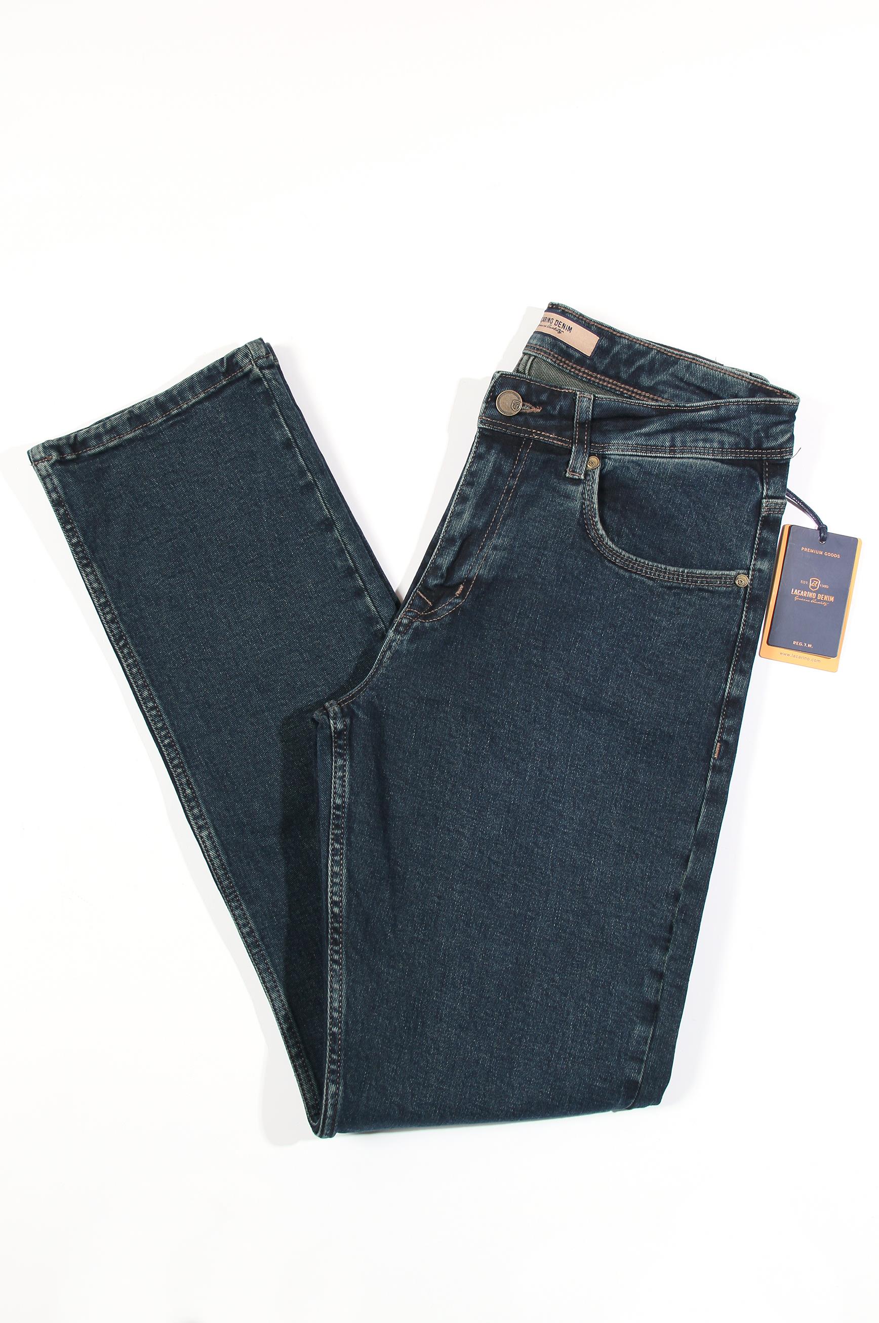 LACARINOErkek Yüksek Bel Yarım Boru Paça Od Haki Jean Pantolon