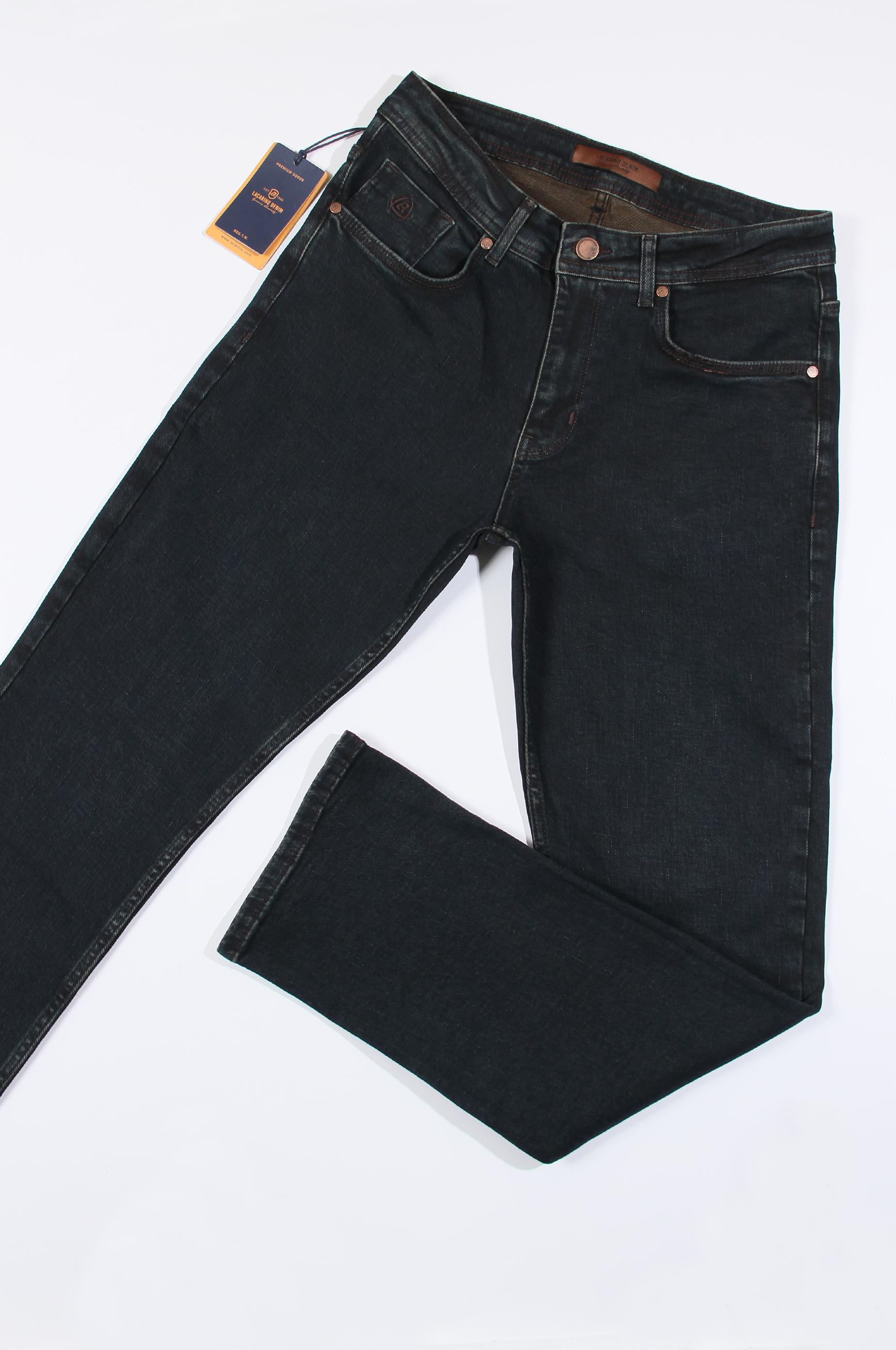 LACARINOYüksek Bel Boru Paça Od Kahve Jean Pantolon