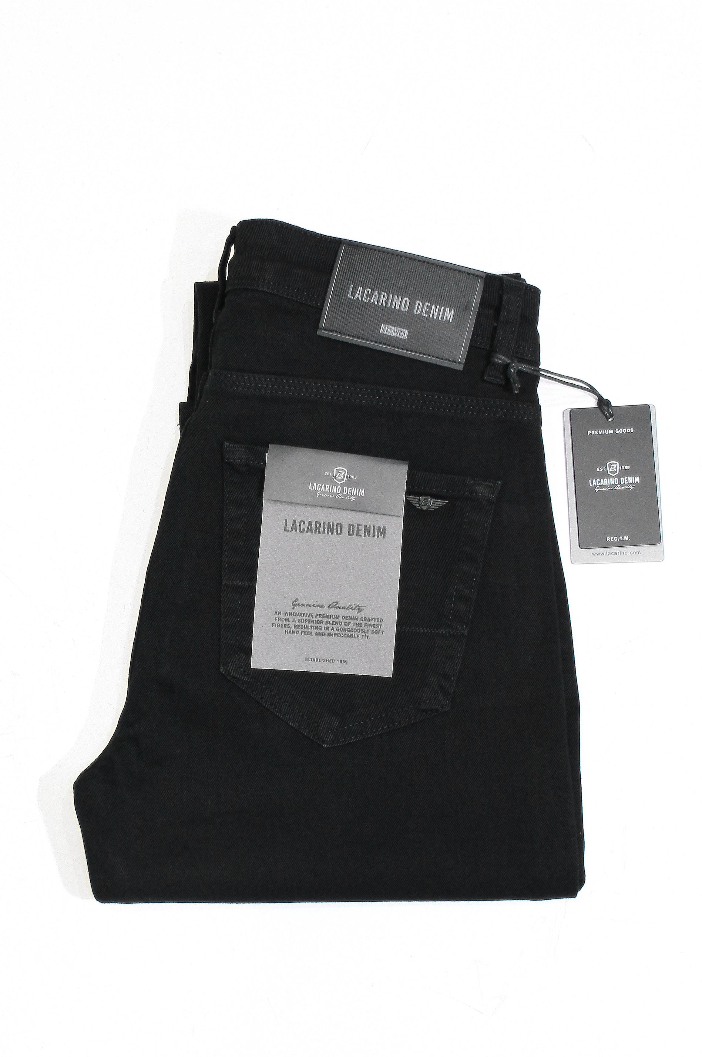 LACARINOYüksek Bel Boru Paça Black Black Erkek Jean Pantolon