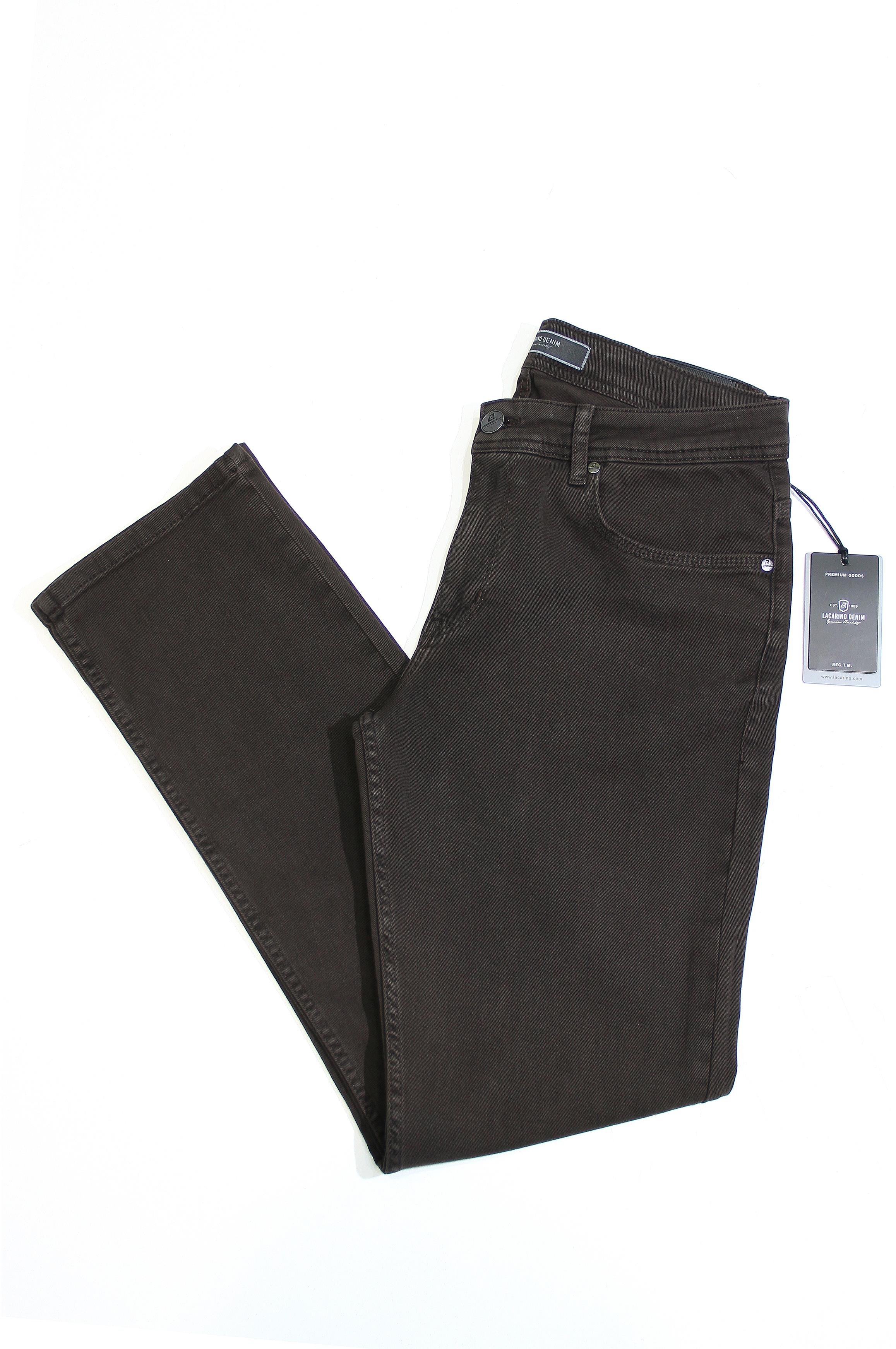 LACARINOYüksek Bel Boru Paça Kahve Erkek Jean Pantolon