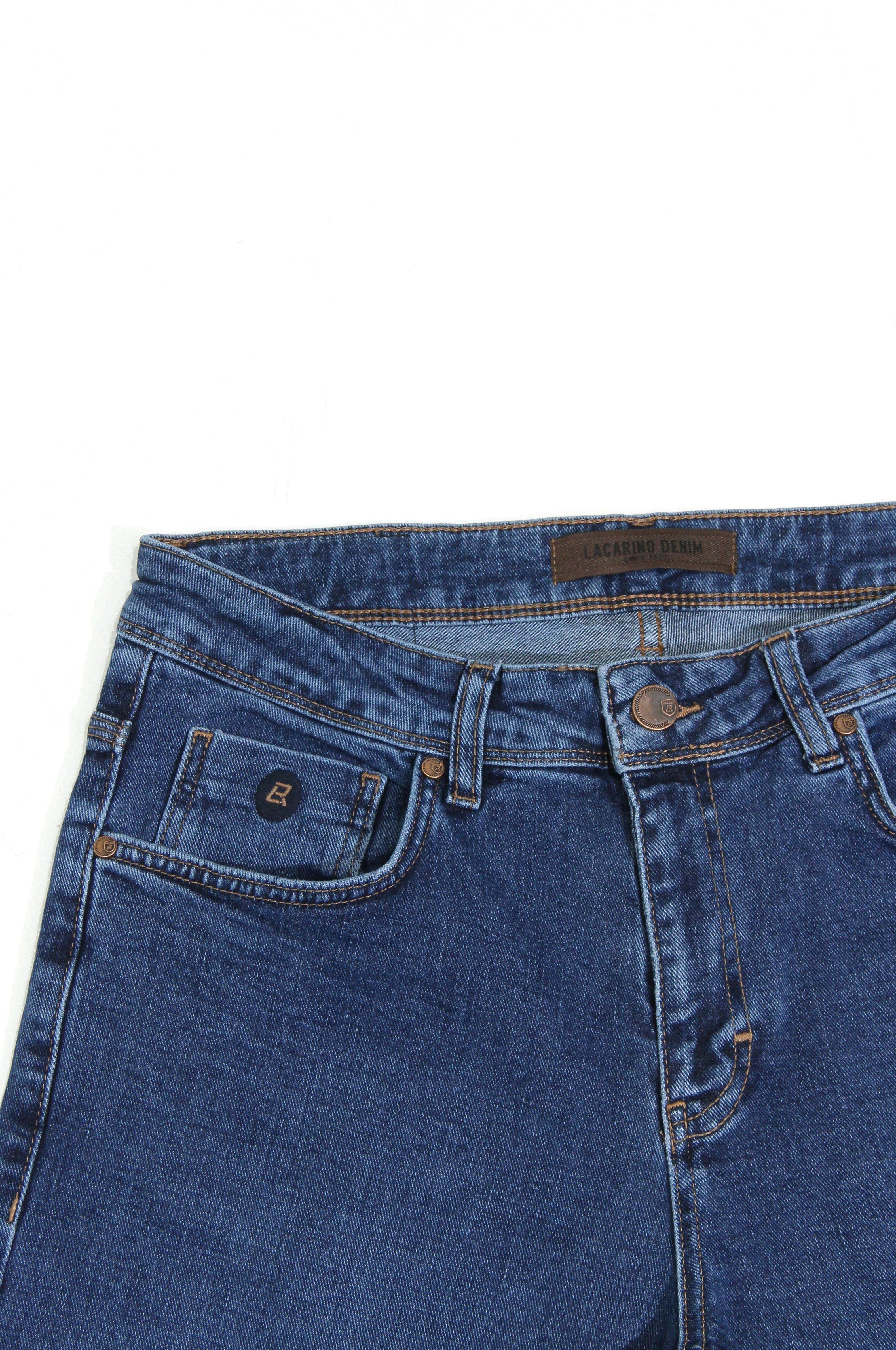 LACARINOYüksek Bel Boru Paça Ocean Blue Erkek Jean Pantolon