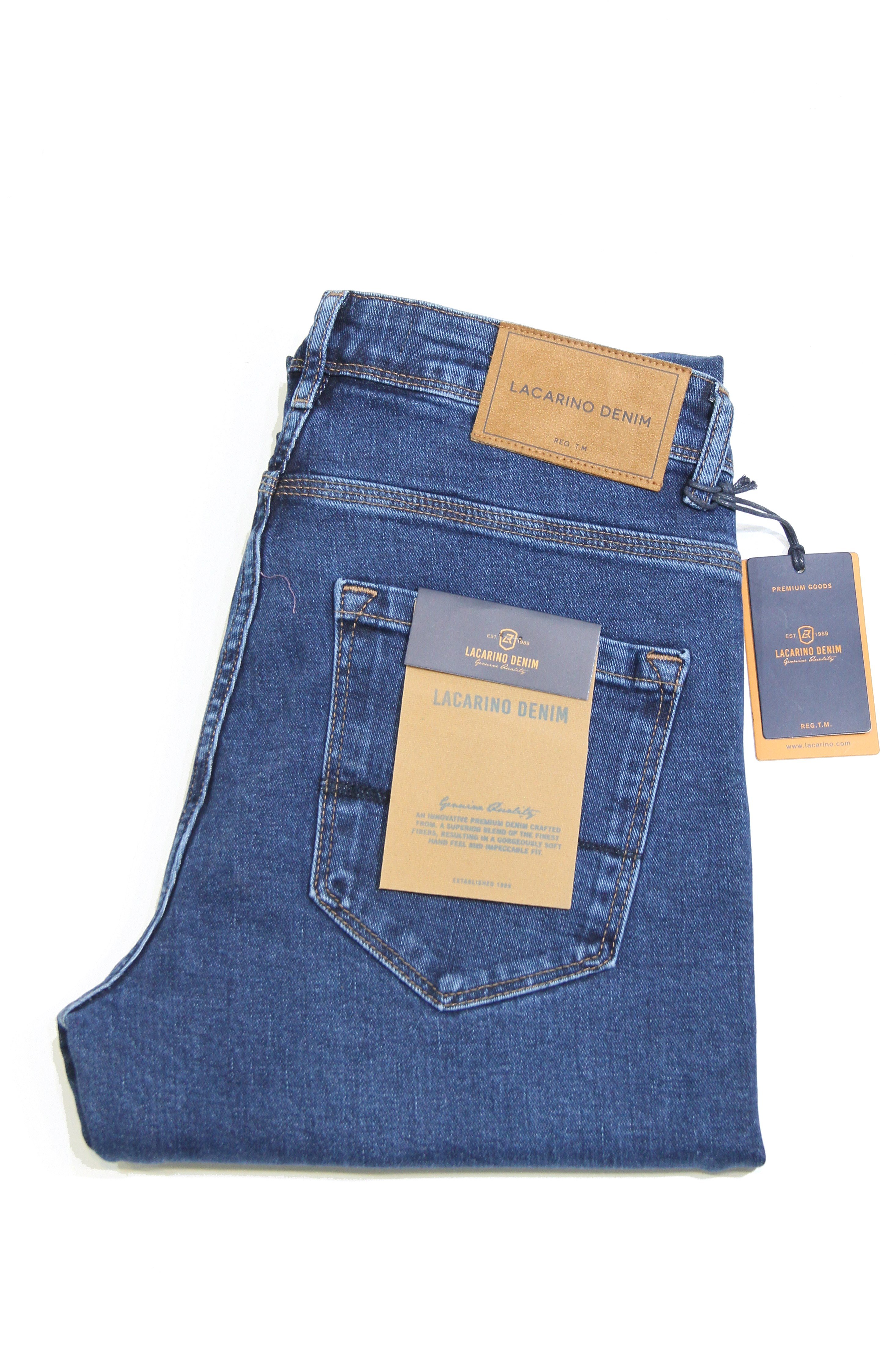 LACARINOYüksek Bel Boru Paça Ocean Blue Erkek Jean Pantolon