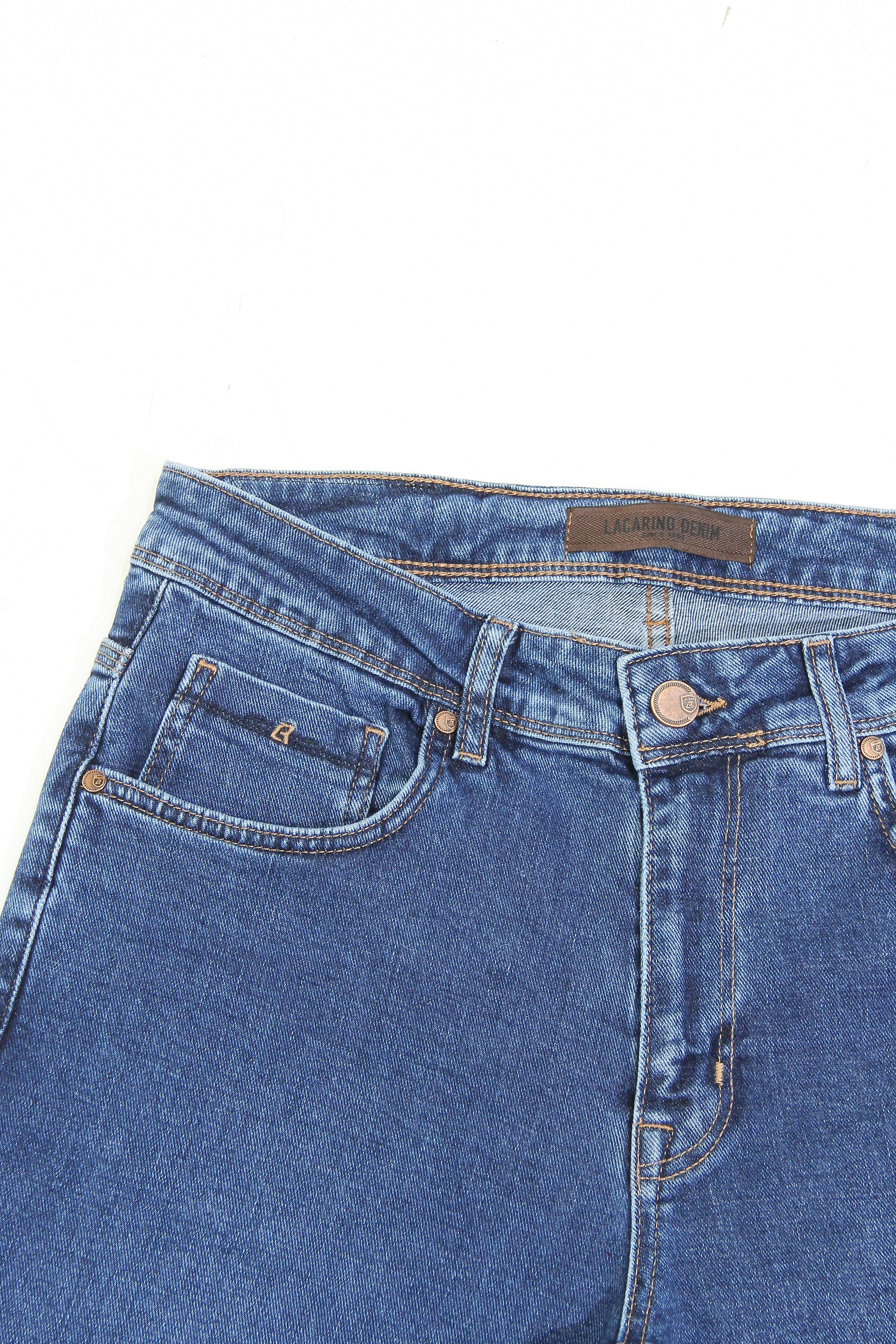 LACARINOYüksek Bel Boru Paça Ocean Blue Erkek Jean Pantolon