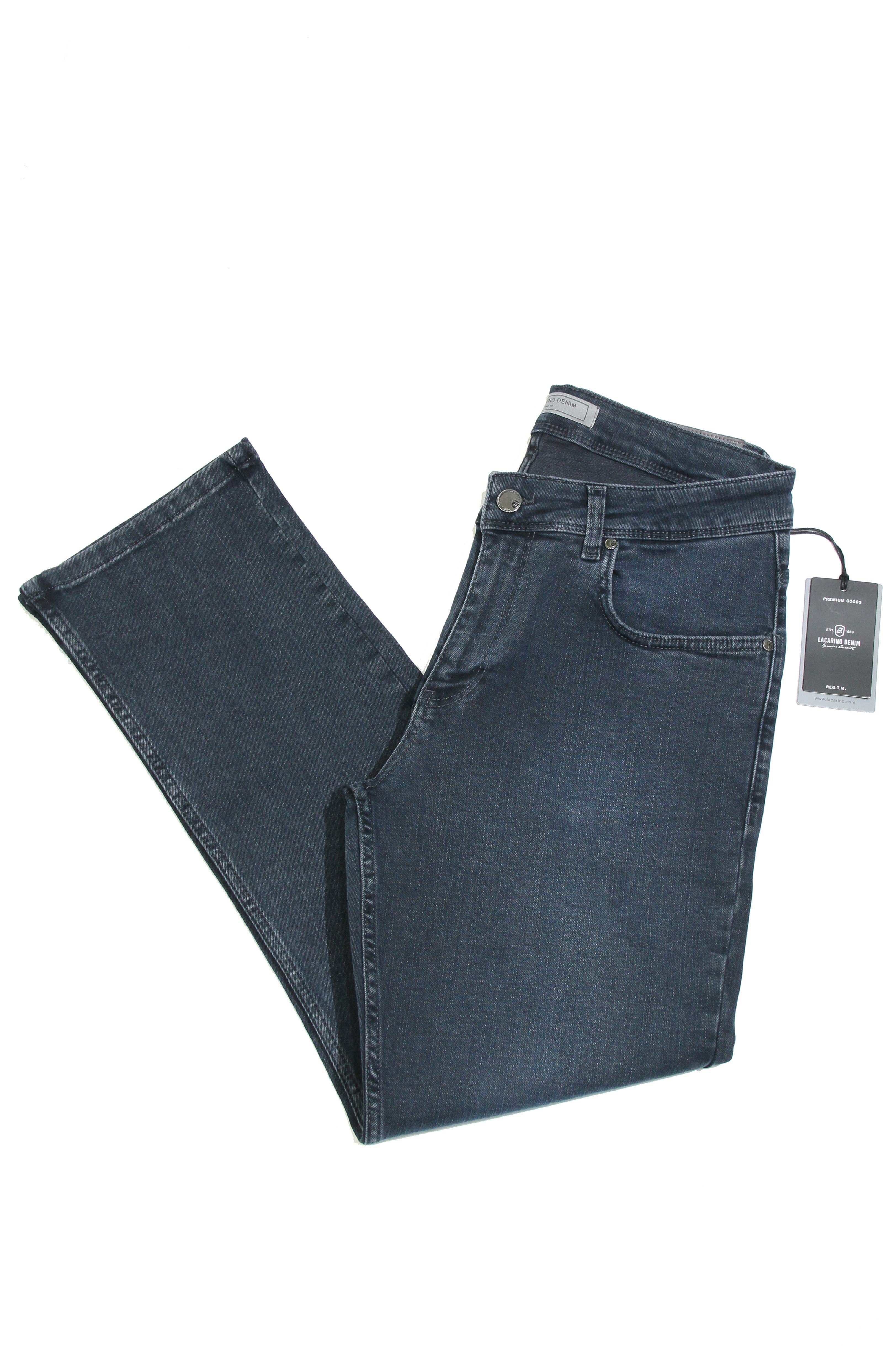 LACARINOYüksek Bel Boru Paça Mossy Erkek Jean Pantolon