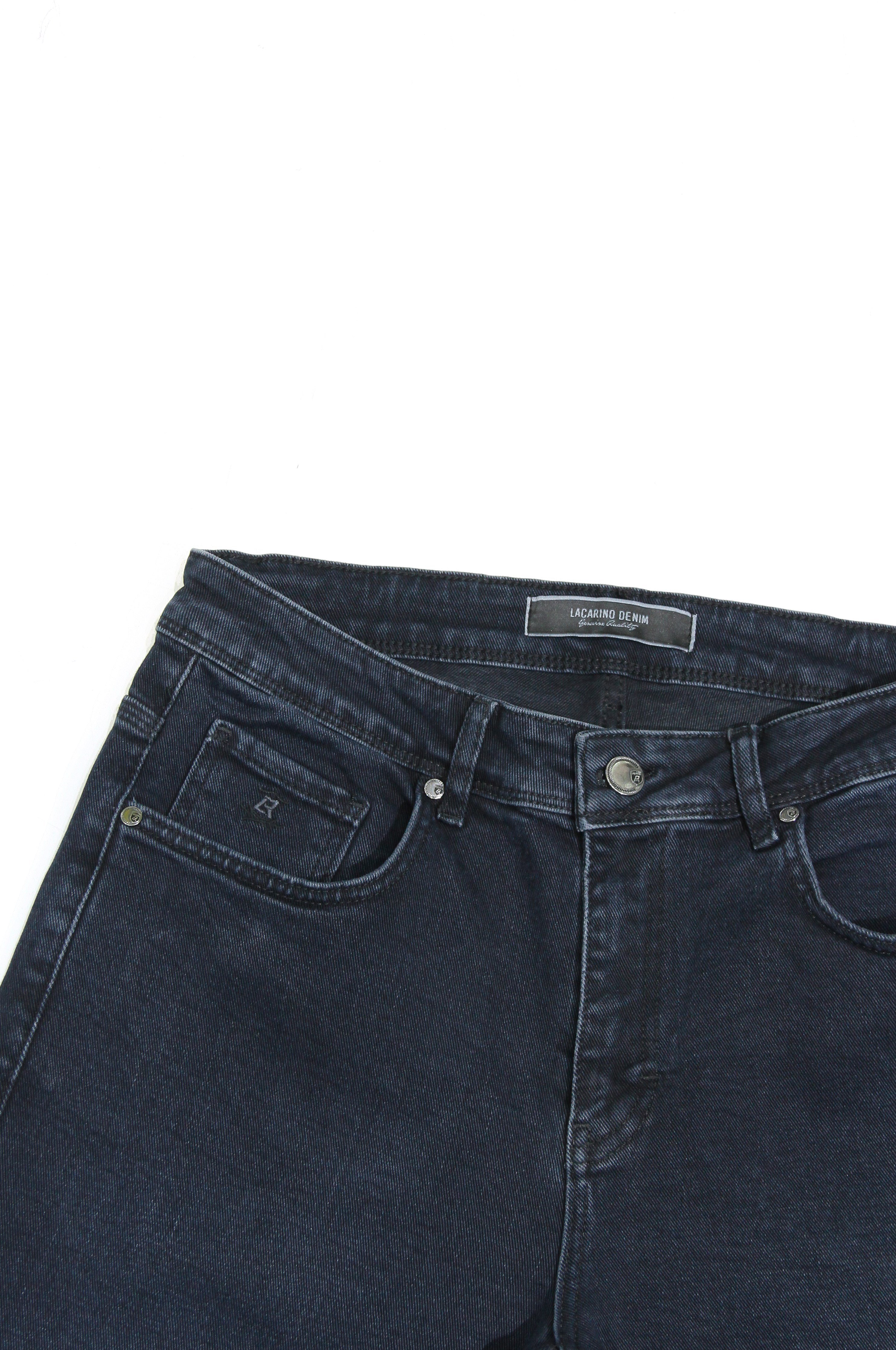 LACARINOYüksek Bel Boru Paça Blue Black Erkek Jean Pantolon