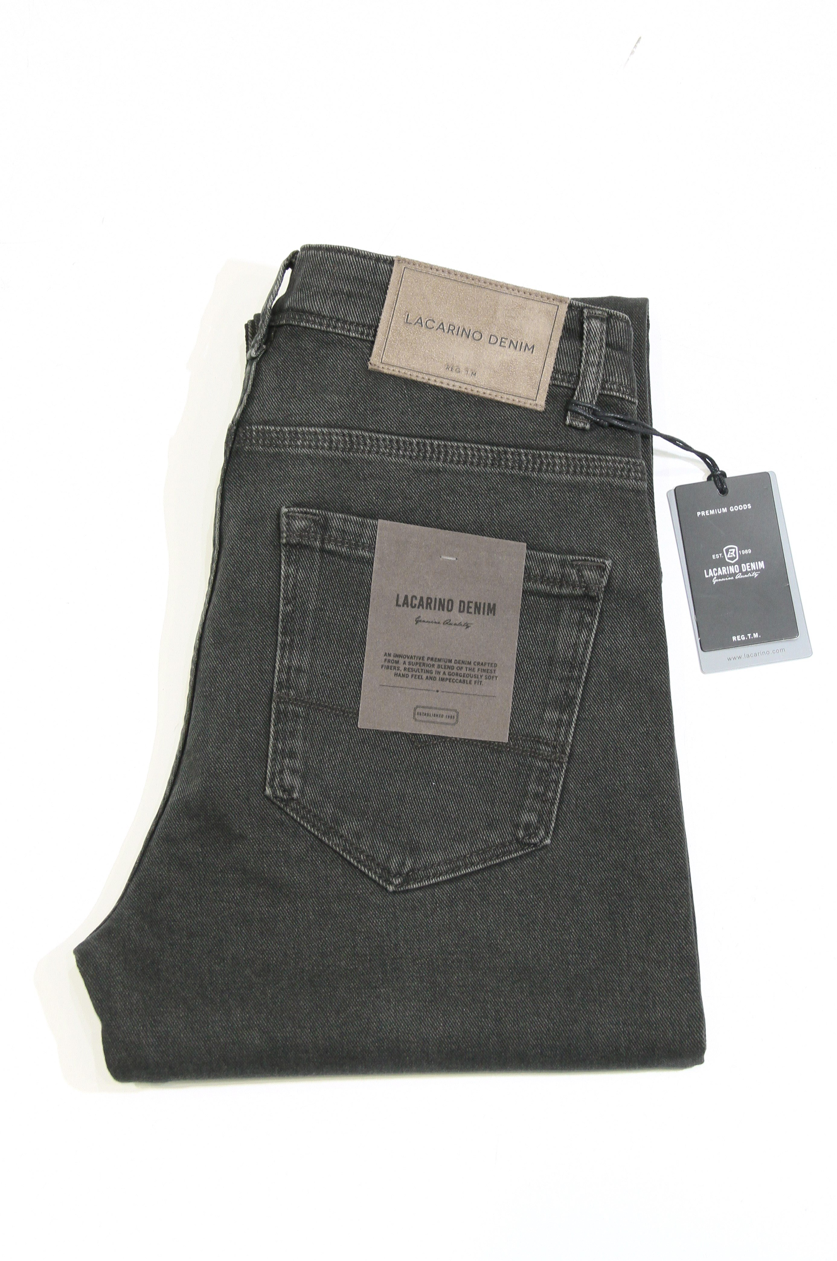 LACARINOYüksek Bel Boru Paça Black Brown Erkek Jean Pantolon