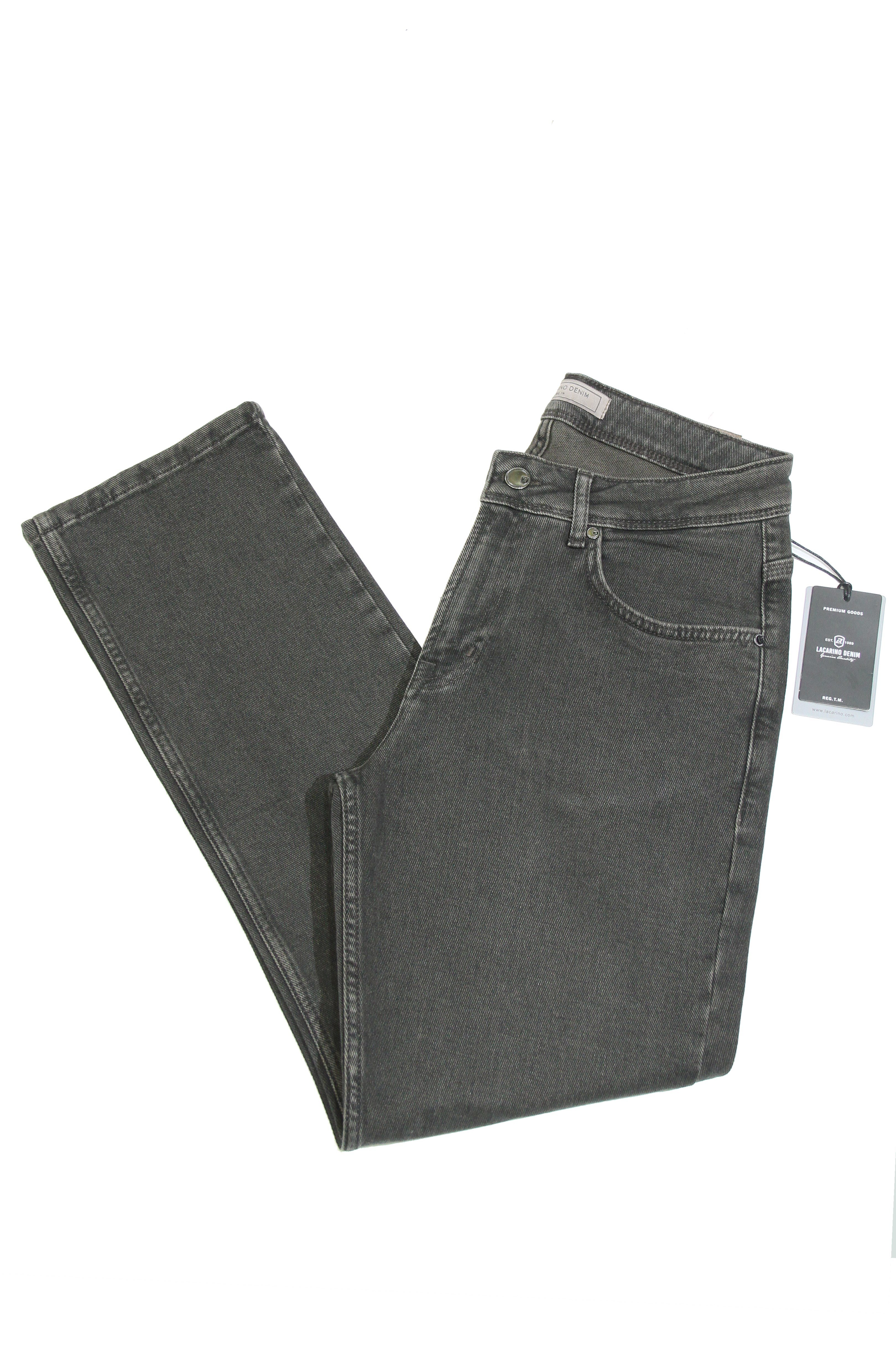 LACARINOYüksek Bel Boru Paça Black Brown Erkek Jean Pantolon