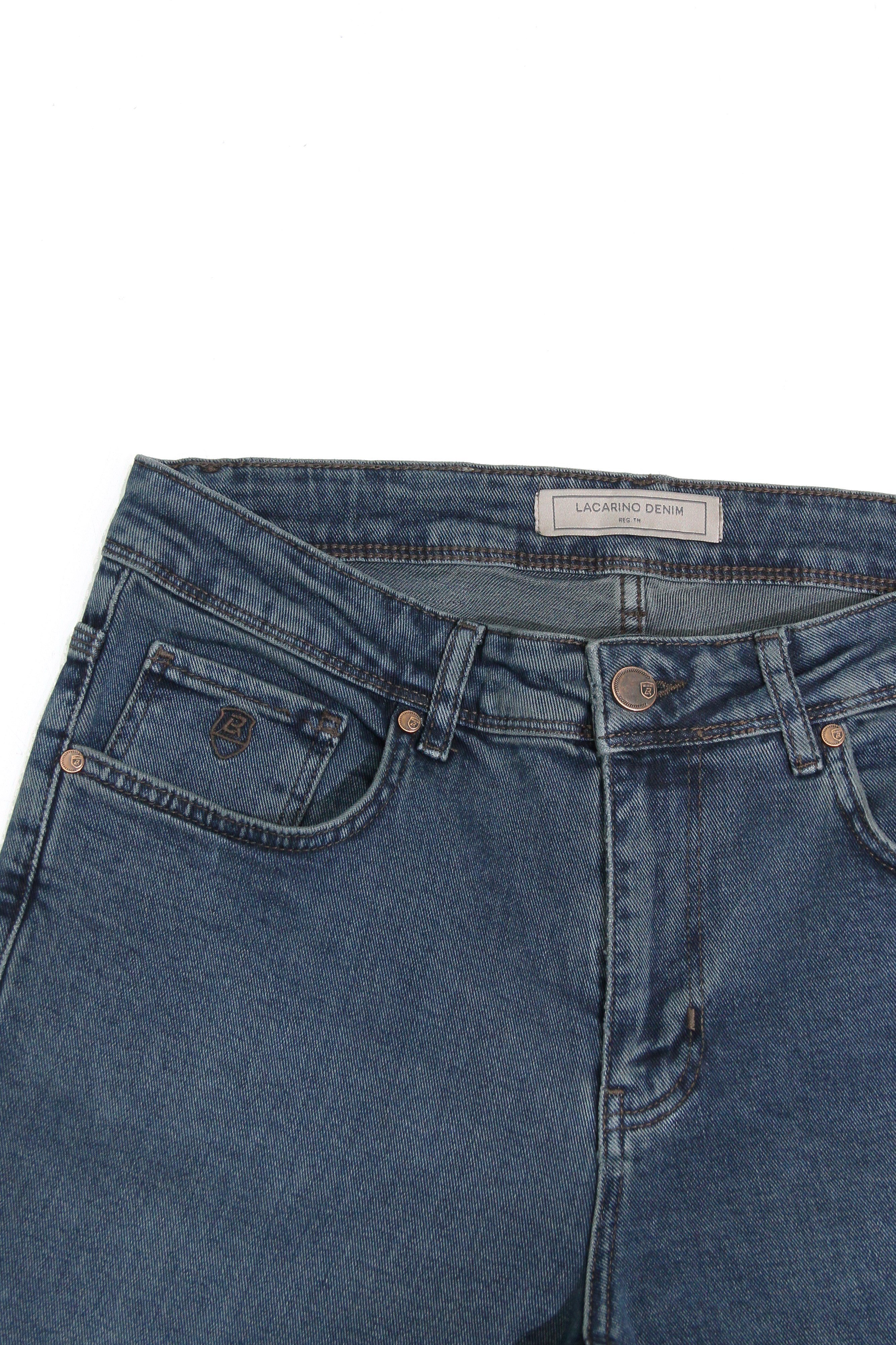 LACARINOYüksek Bel Boru Paça Dark Blue Tint Erkek Jean Pantolon