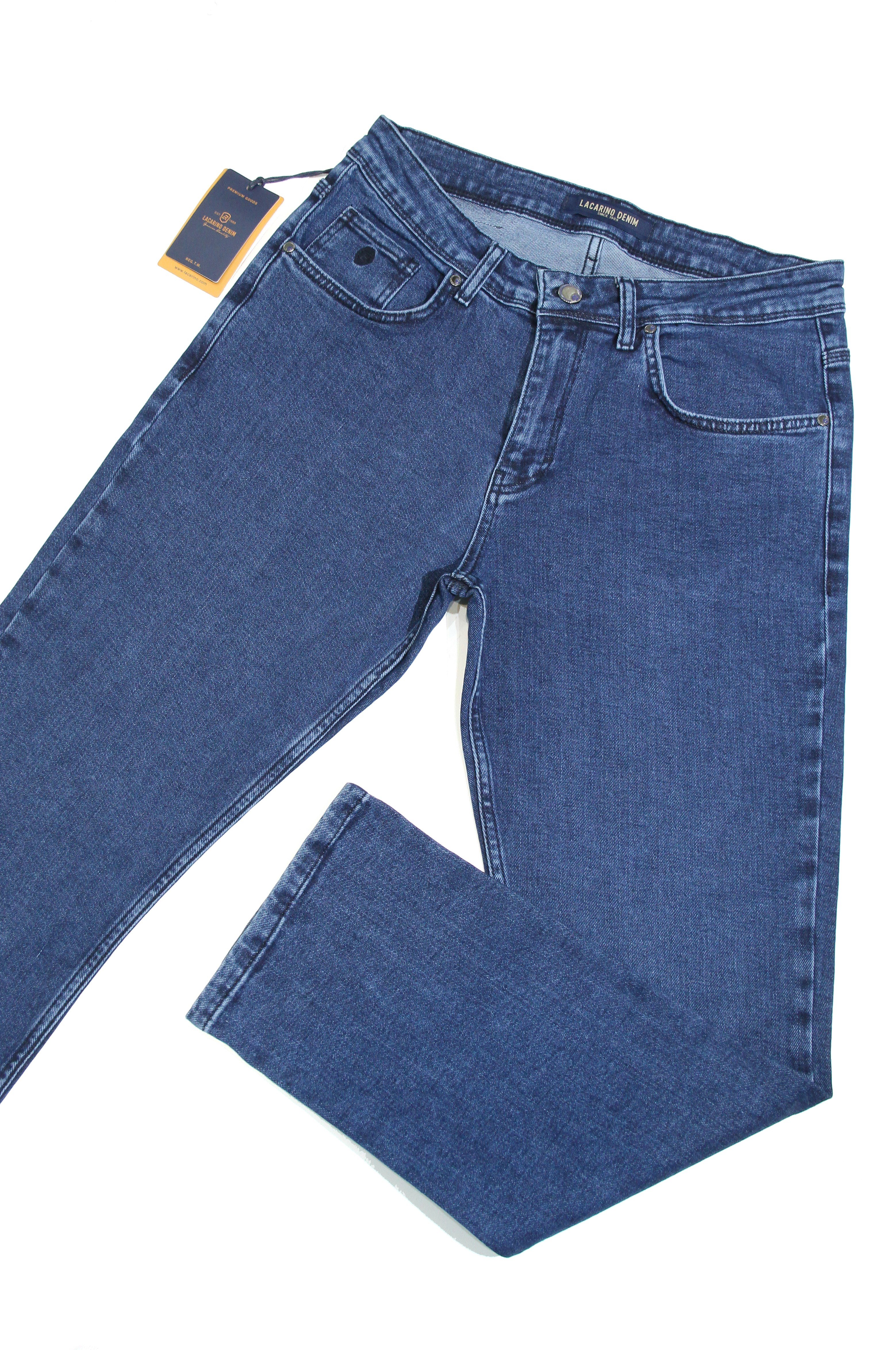 LACARINOYüksek Bel Boru Paça Ocean Blue Erkek Jean Pantolon