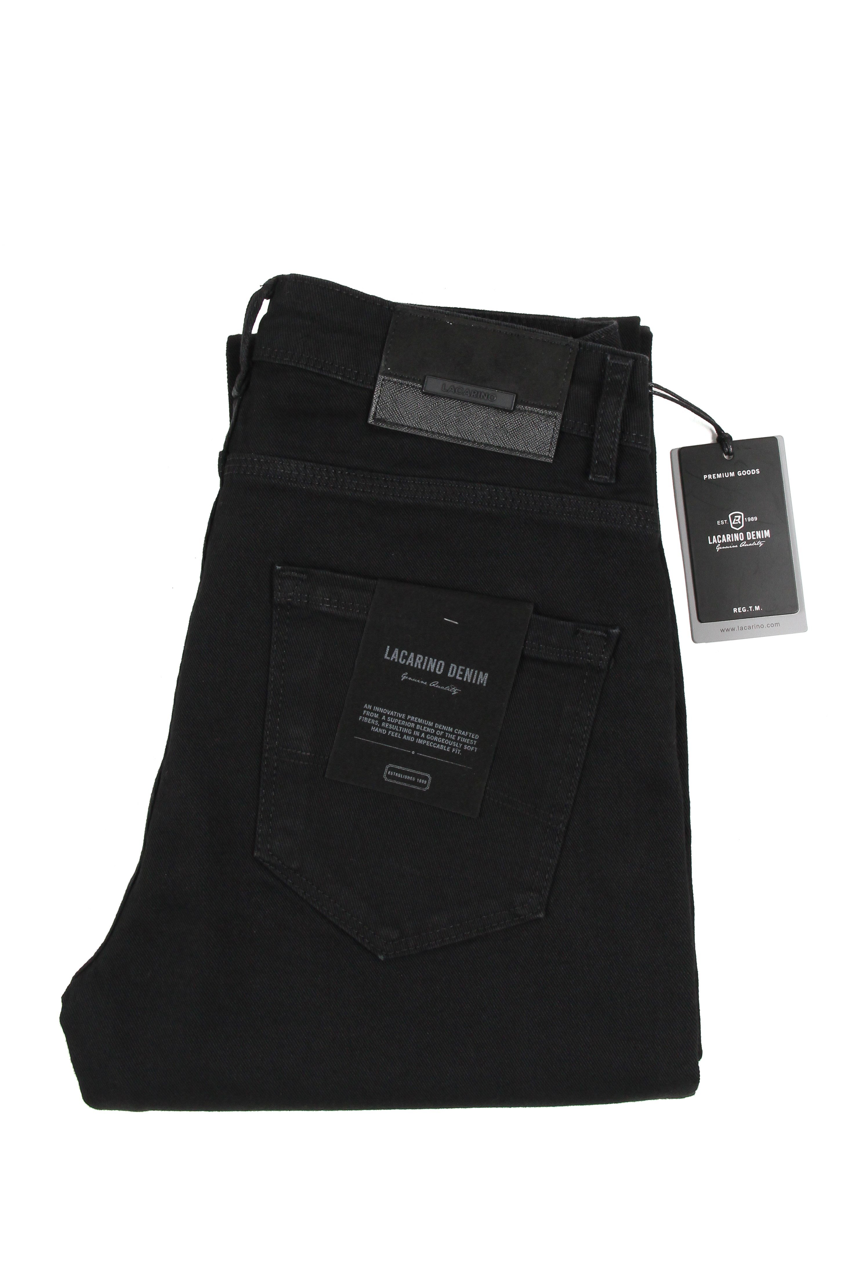 LACARINOYüksek Bel Boru Paça Black Erkek Jean Pantolon