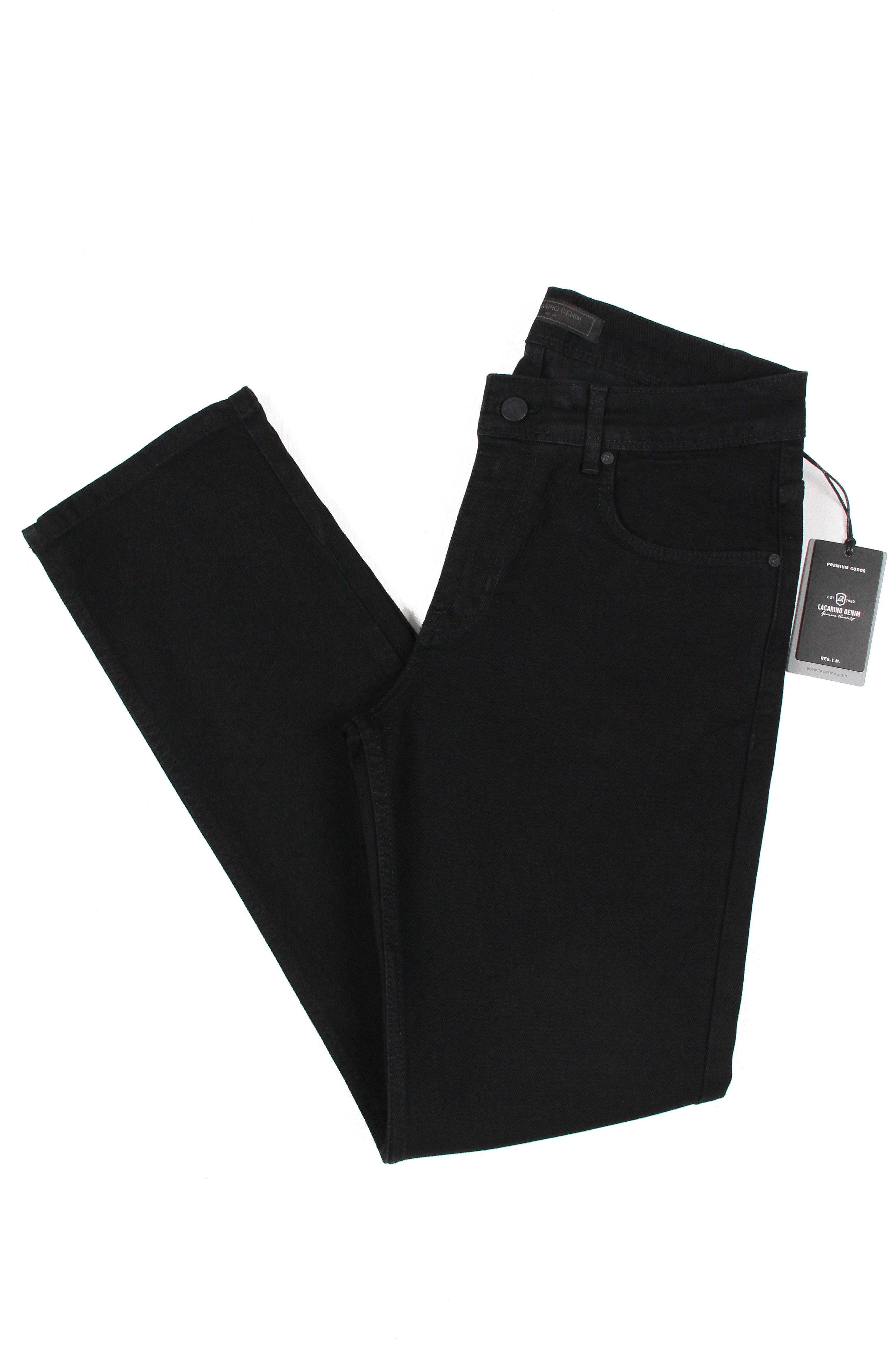 LACARINOYüksek Bel Boru Paça Black Erkek Jean Pantolon