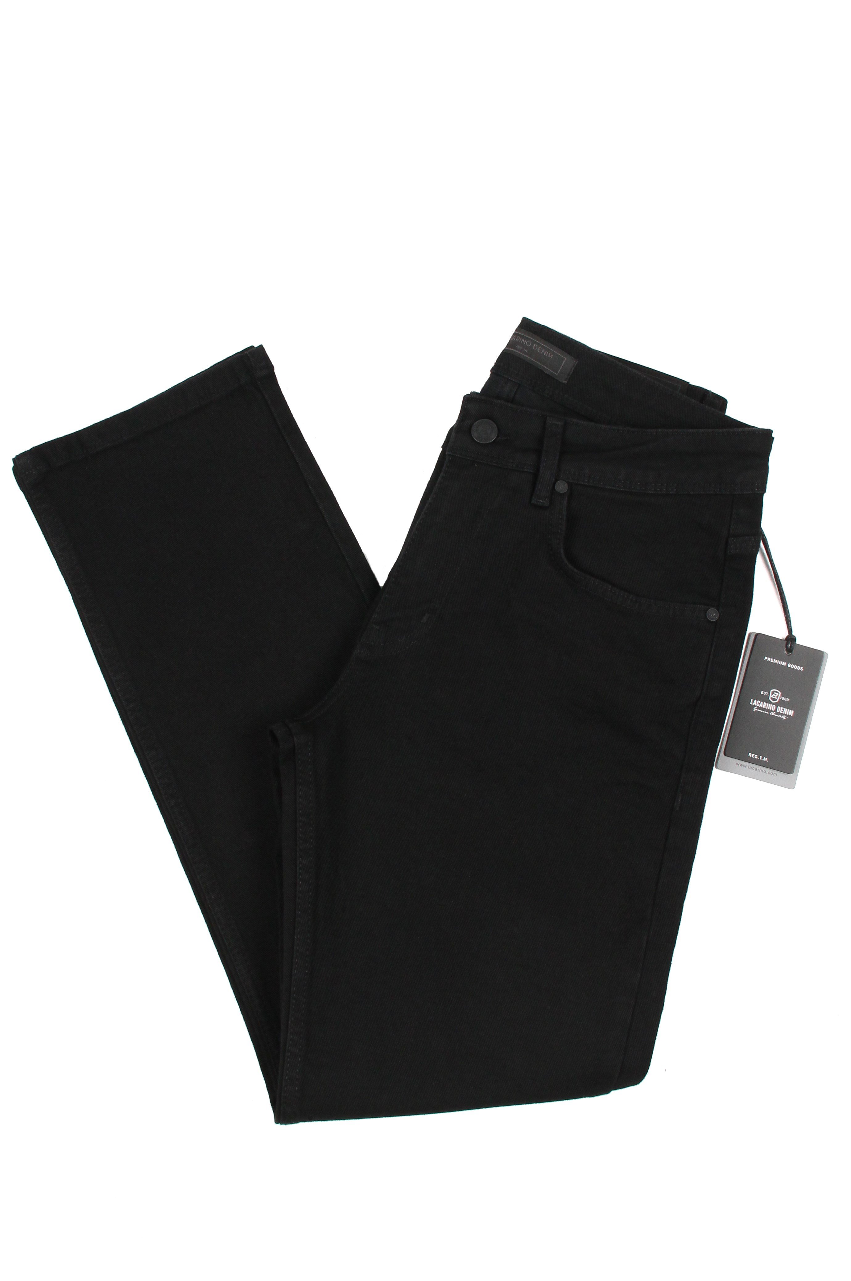 LACARINOYüksek Bel Boru Paça Black Erkek Jean Pantolon 