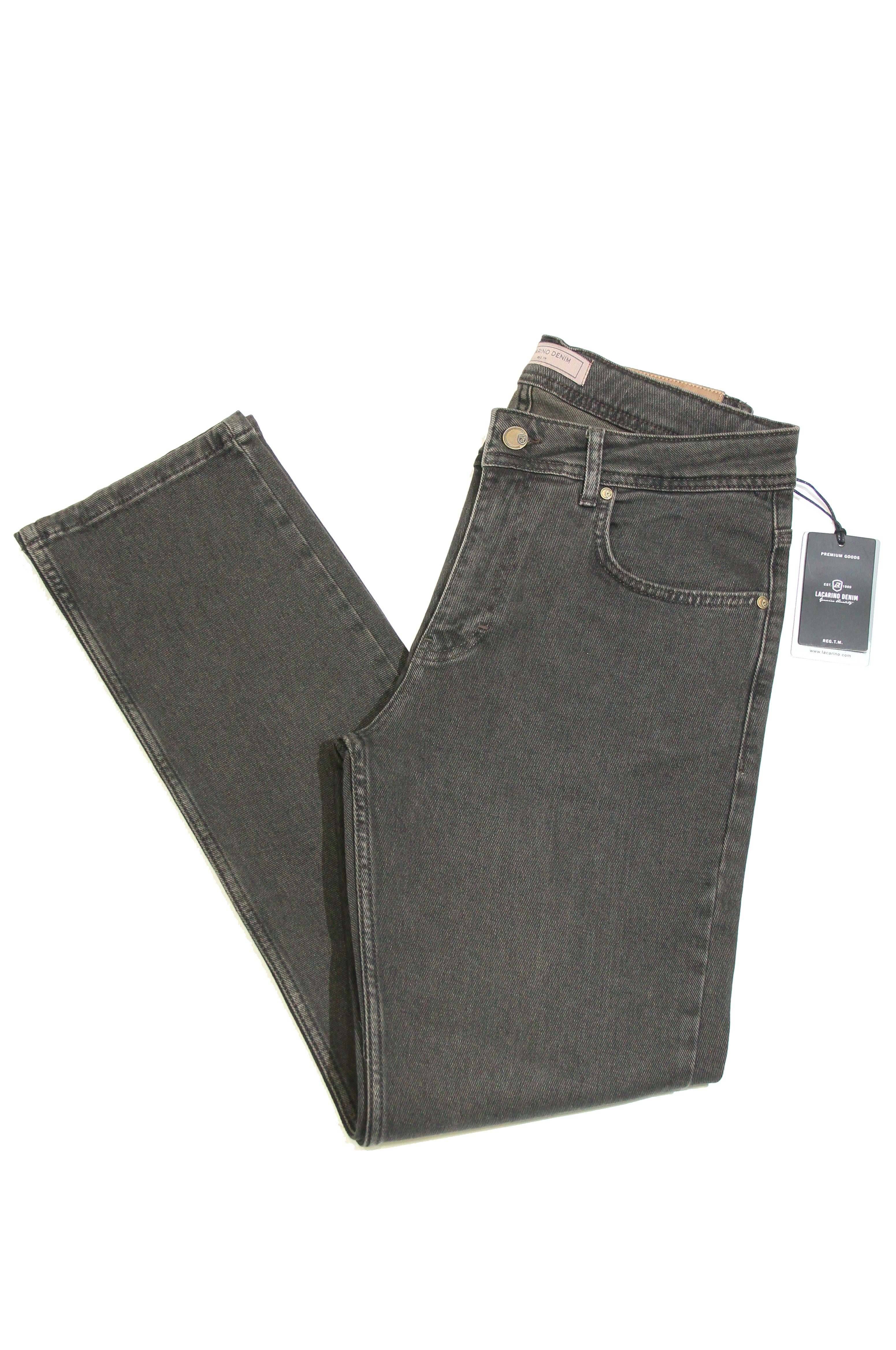 LACARINOYüksek Bel Boru Paça Ek Beden Black Brown Erkek Jean Pantolon