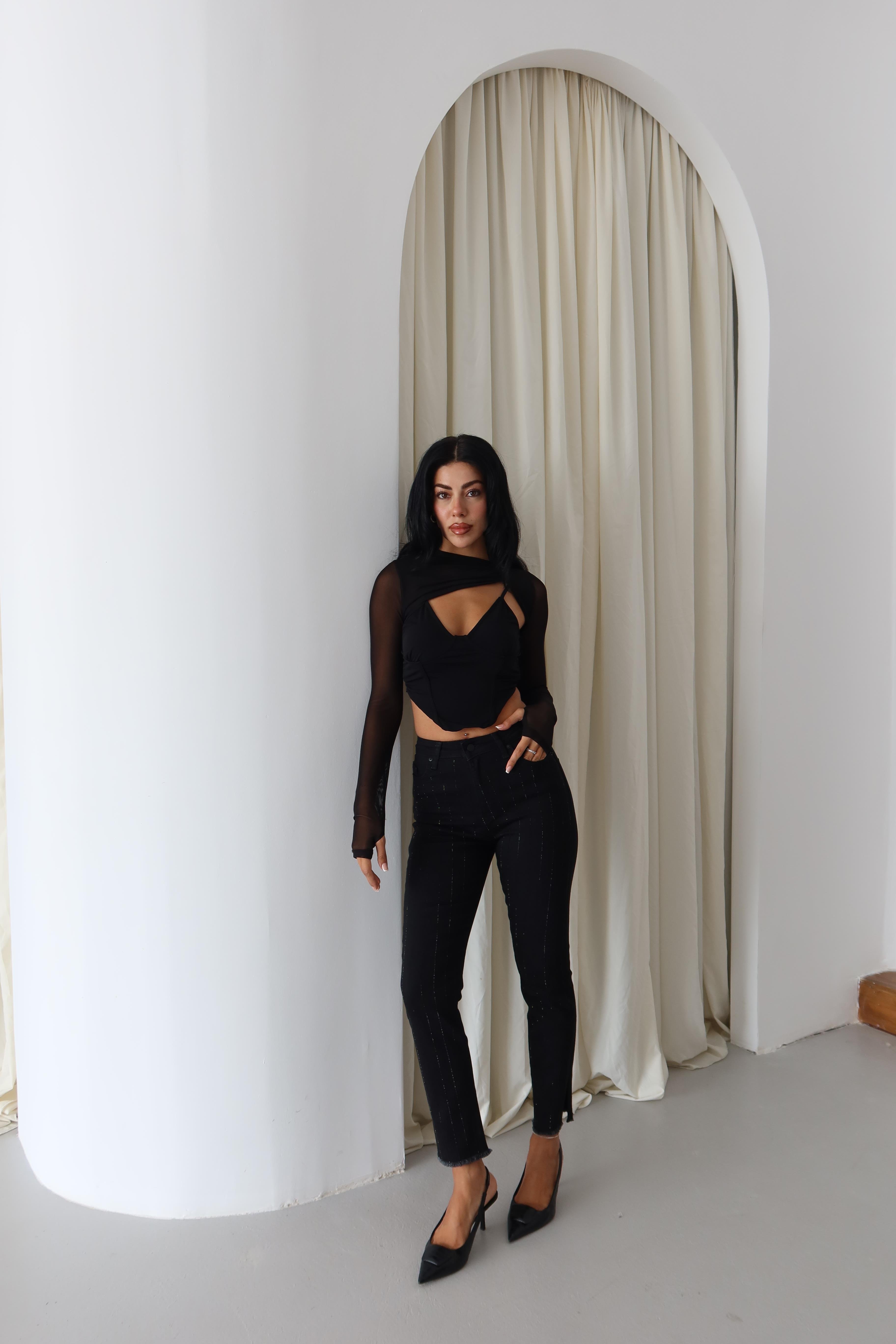 LACARINOBP SIYAH SERIT TASLI  34/42