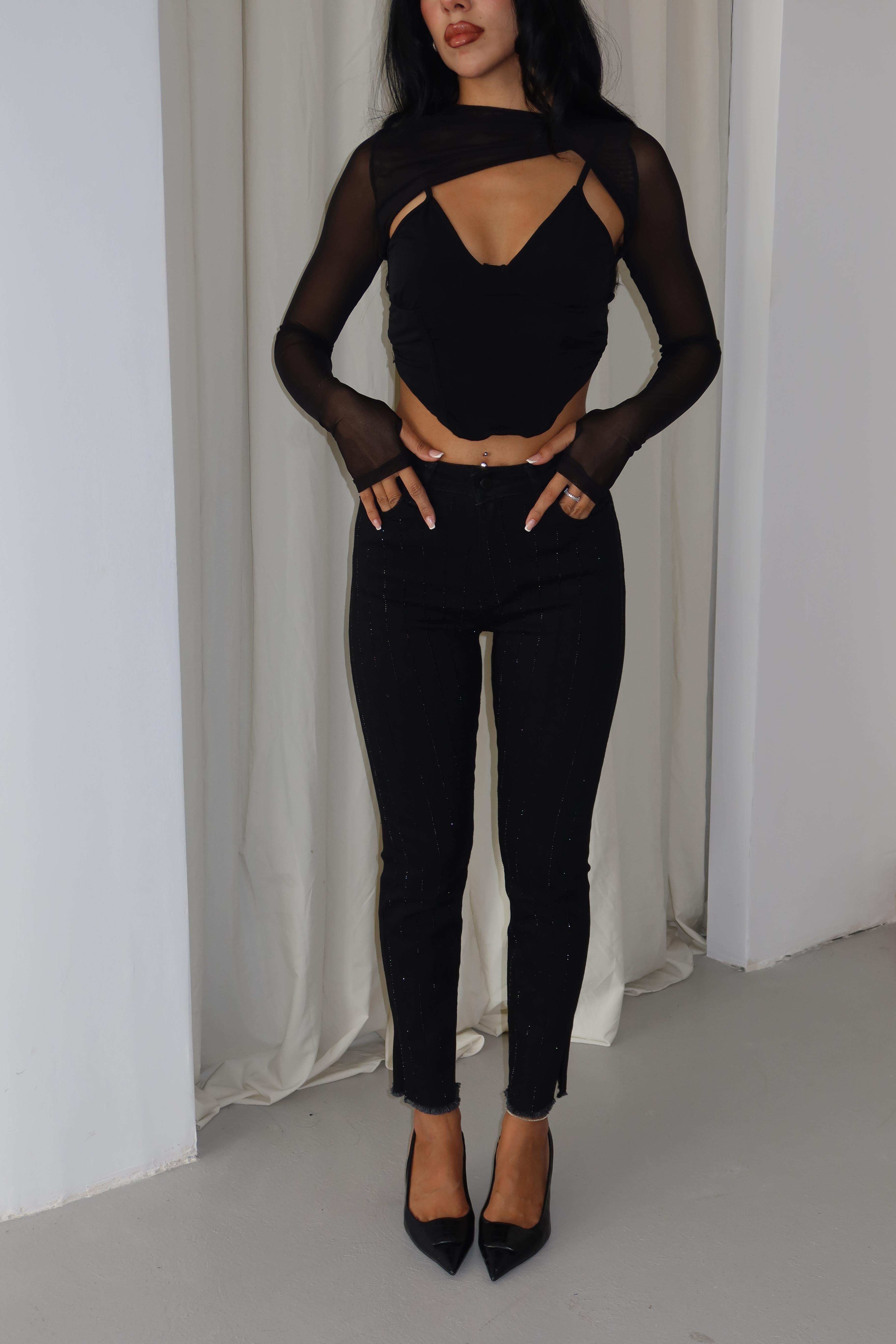 LACARINOBP SIYAH SERIT TASLI  34/42