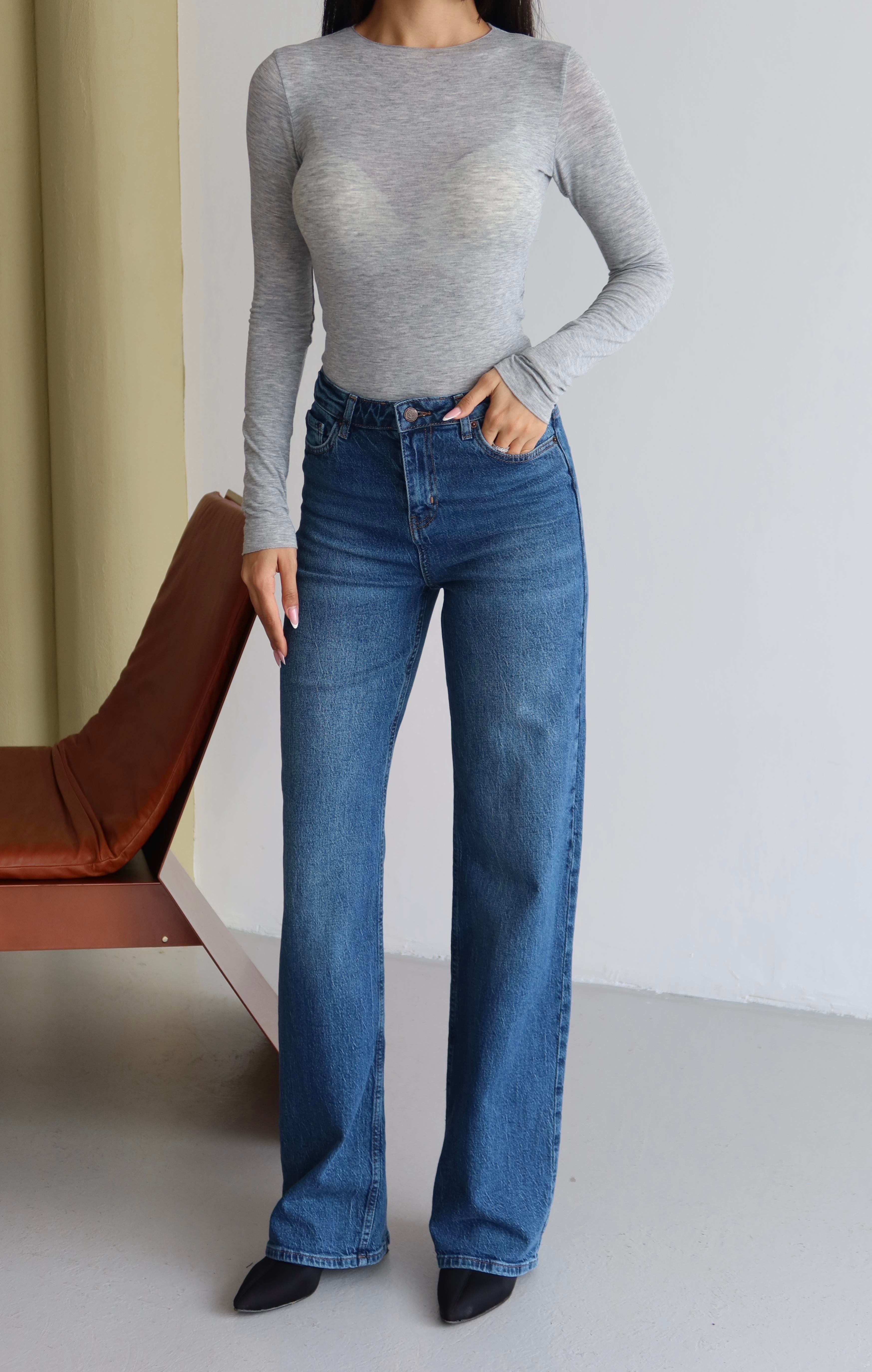 LACARINOYüksek Bel Blue Nita Jean Pantolon