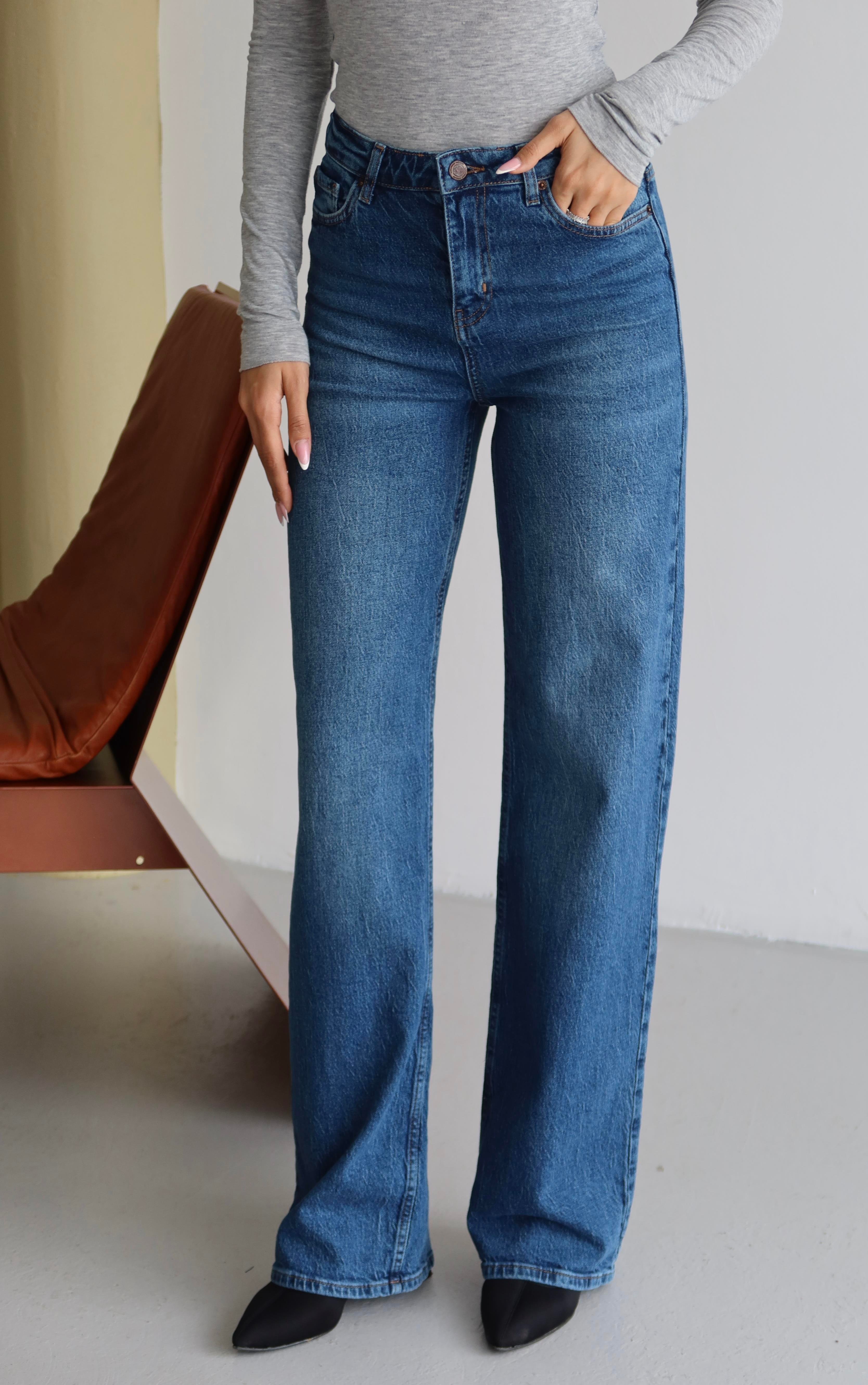 LACARINOYüksek Bel Blue Nita Jean Pantolon