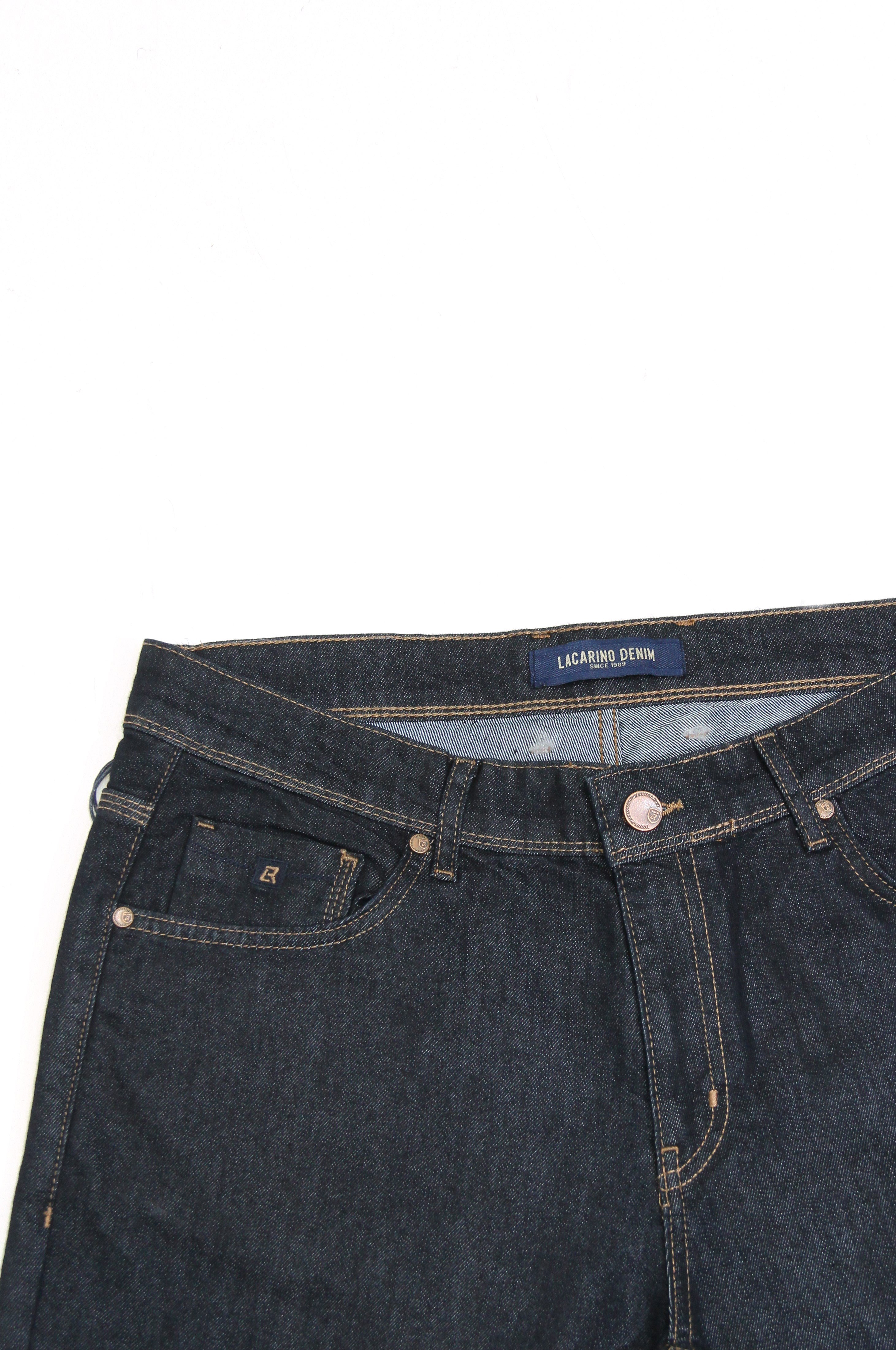 LACARINOYüksek Bel Battal Kesim Boru Paça Navy Blue Erkek Jean Pantolon