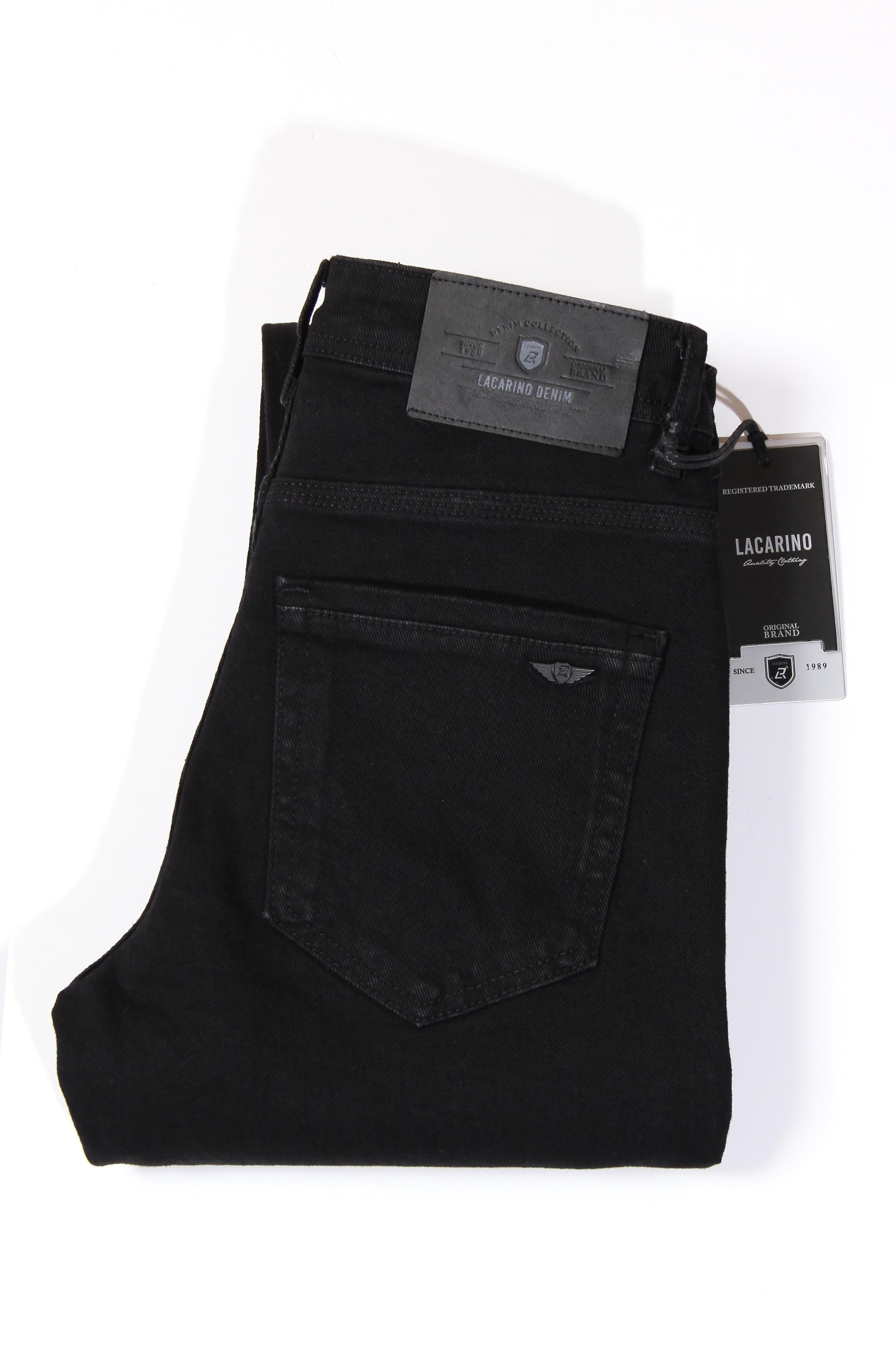 LACARINONarrow Leg High Waist Black Jeans