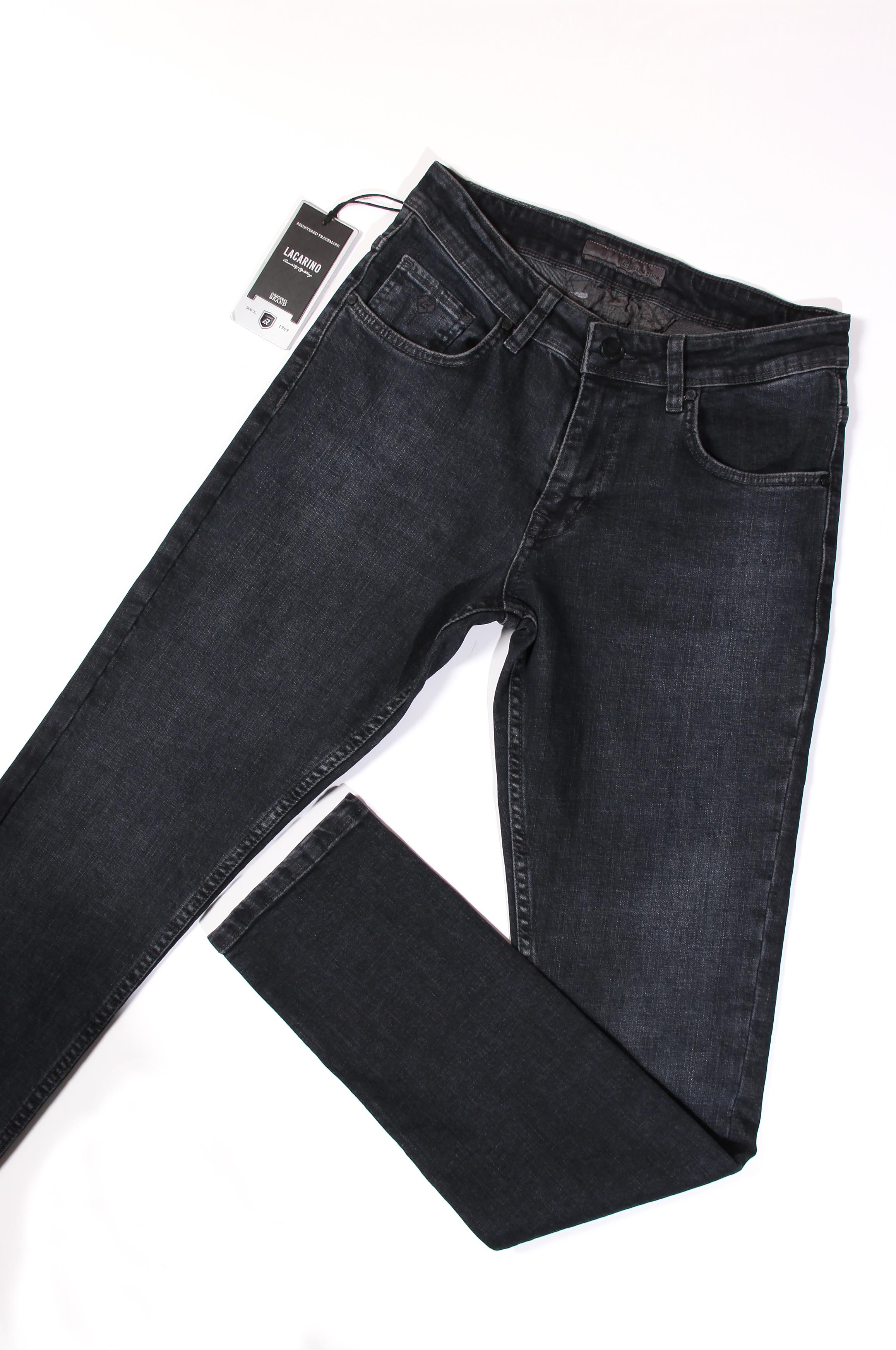 LACARINOHigh Waist Tubular Leg Ebony Black Jeans