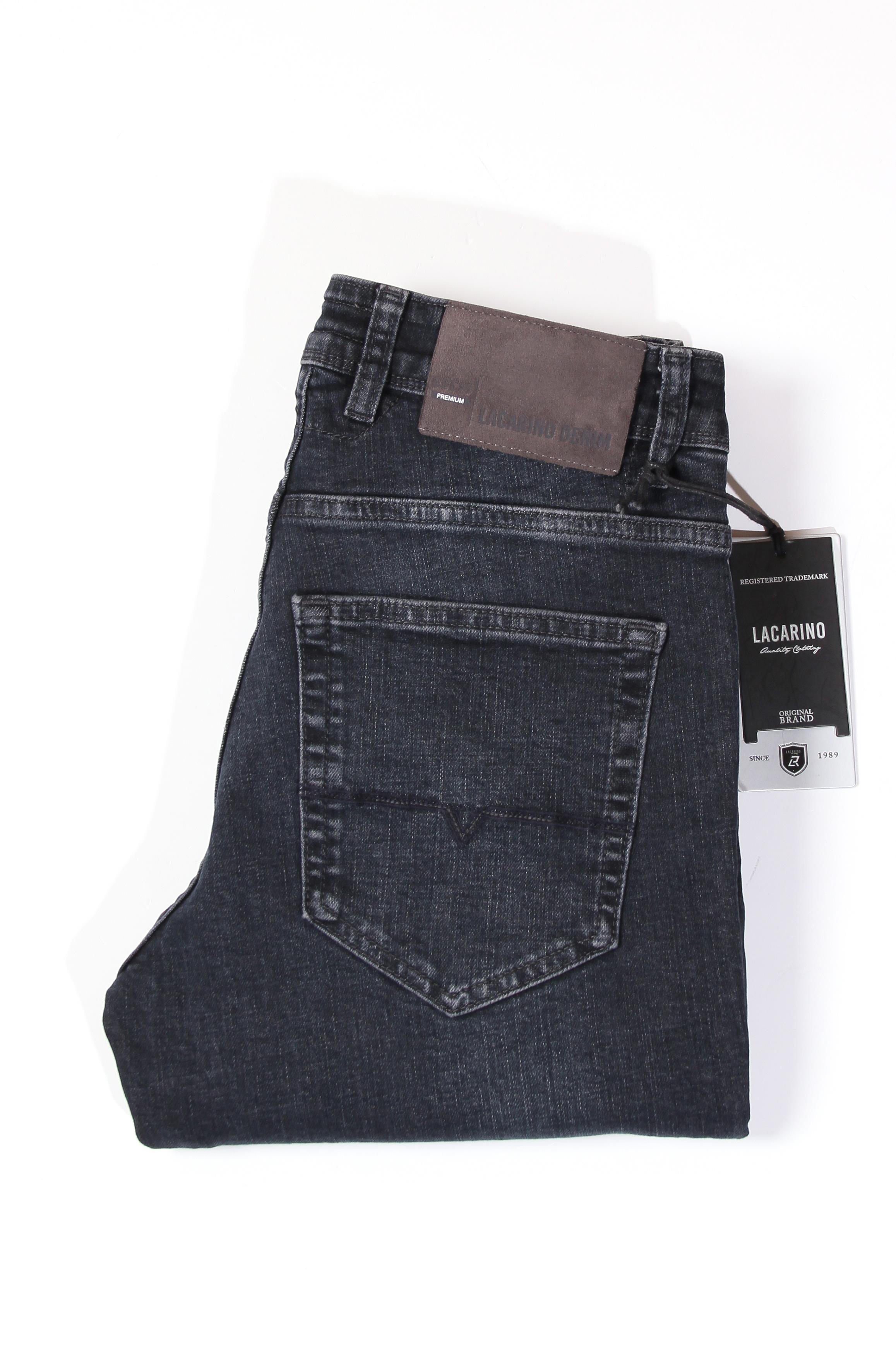 LACARINOHigh Waist Tubular Leg Ebony Black Jeans
