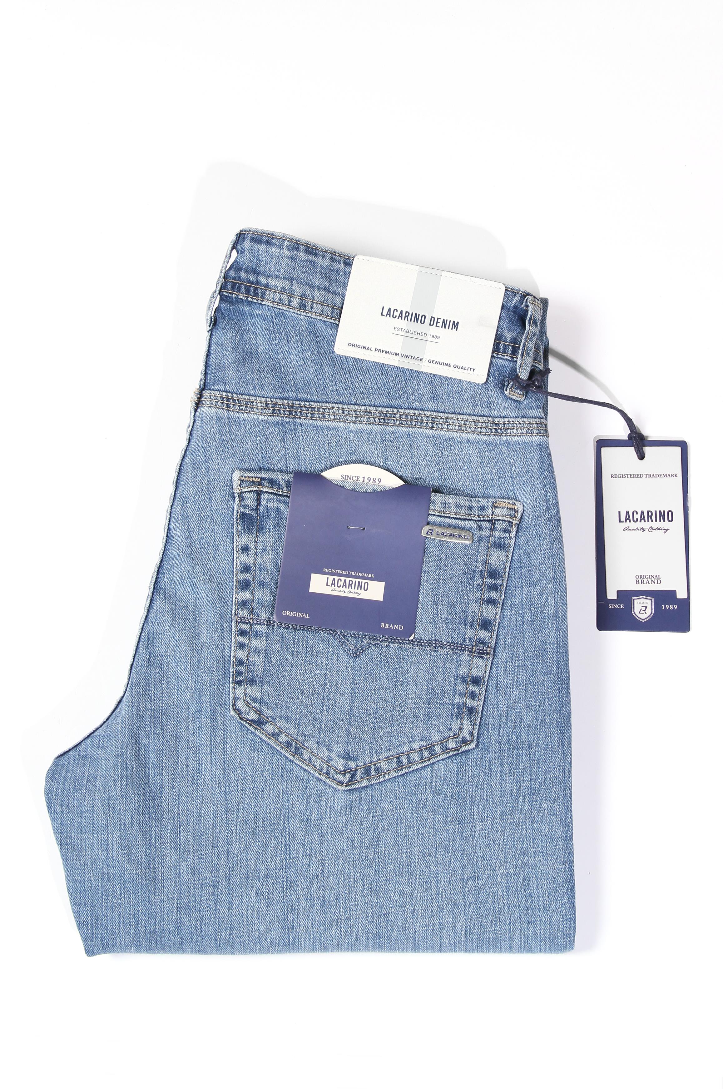 LACARINOHigh Waist Narrow Leg Light Blue Jeans