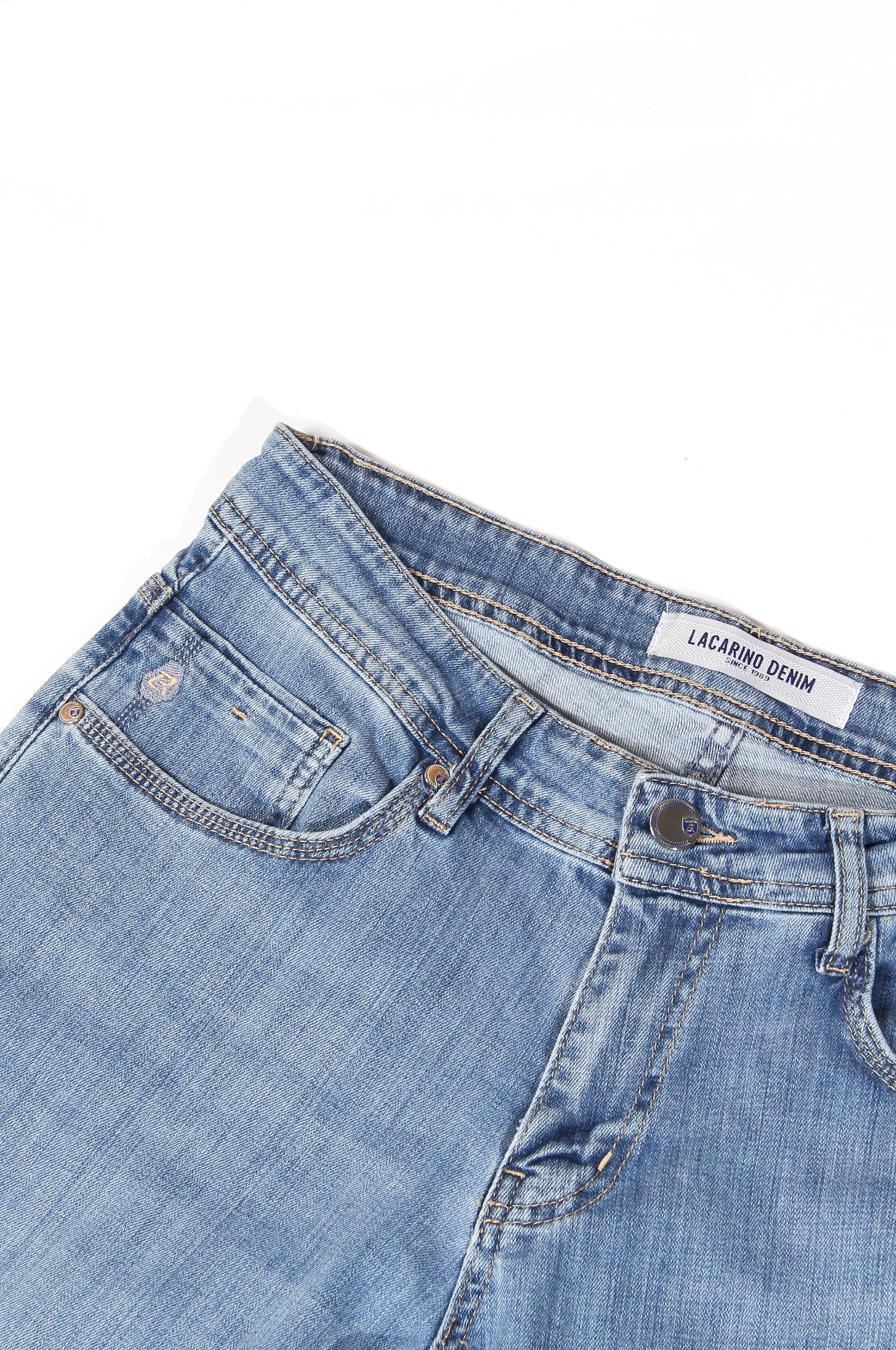 LACARINOHigh Waist Narrow Leg Light Blue Jeans