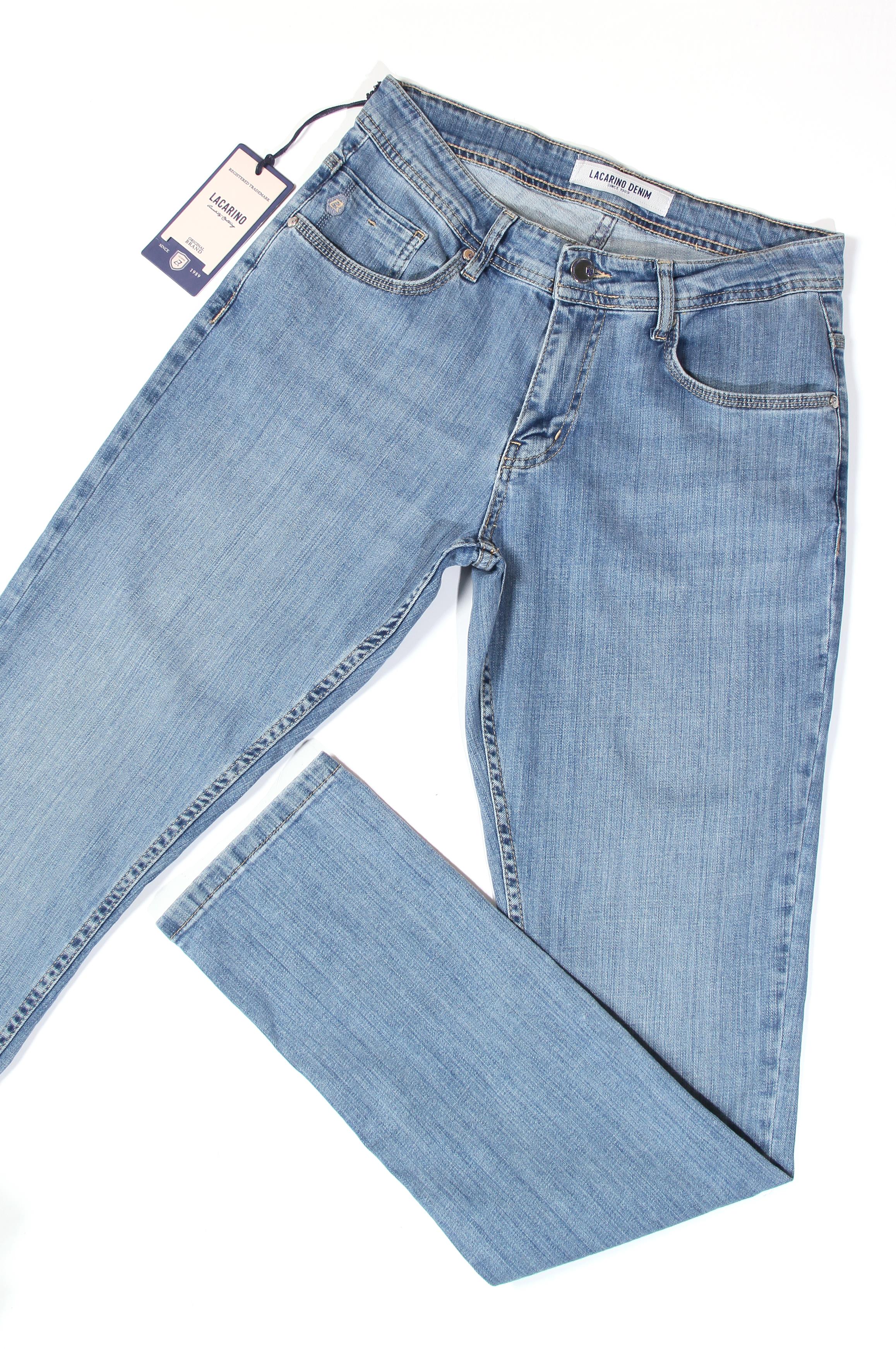 LACARINOHigh Waist Narrow Leg Light Blue Jeans