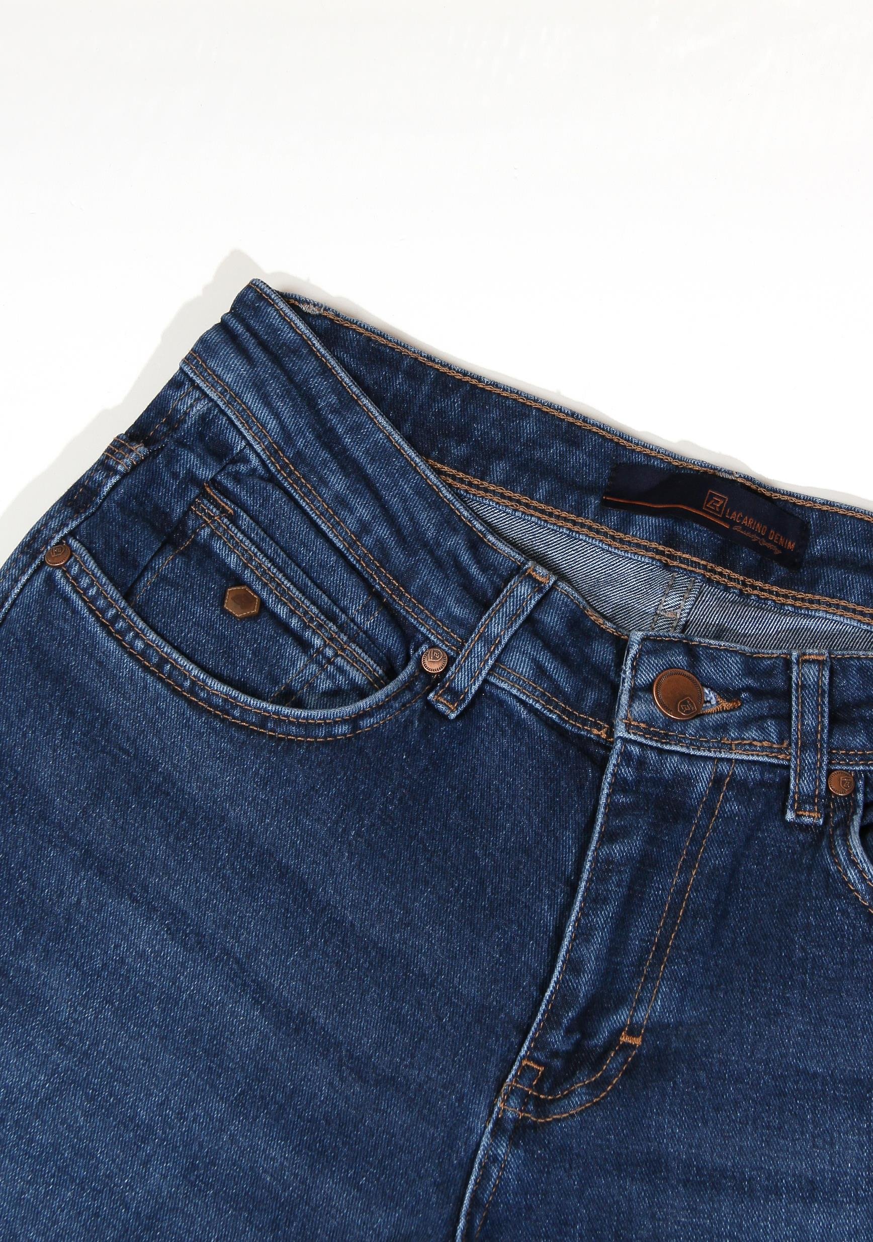 LACARINOErkek Yüksek Bel Dar Paça Charp Blue Jean Pantolon