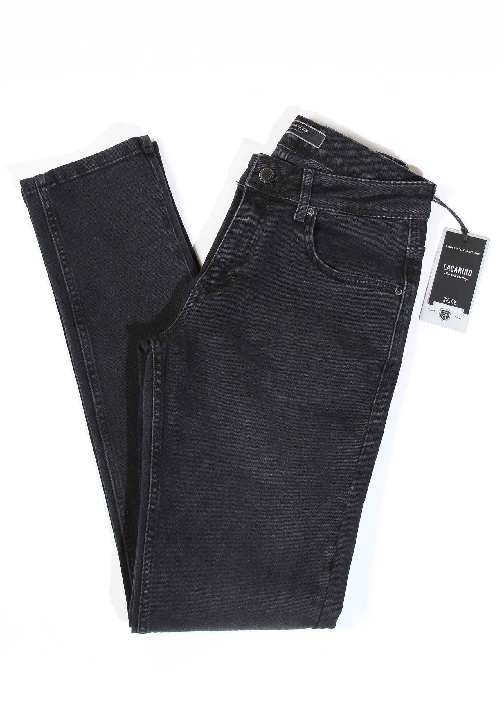 LACARINOErkek Dar Paça Yüksek Bel Füme Jean Pantolon