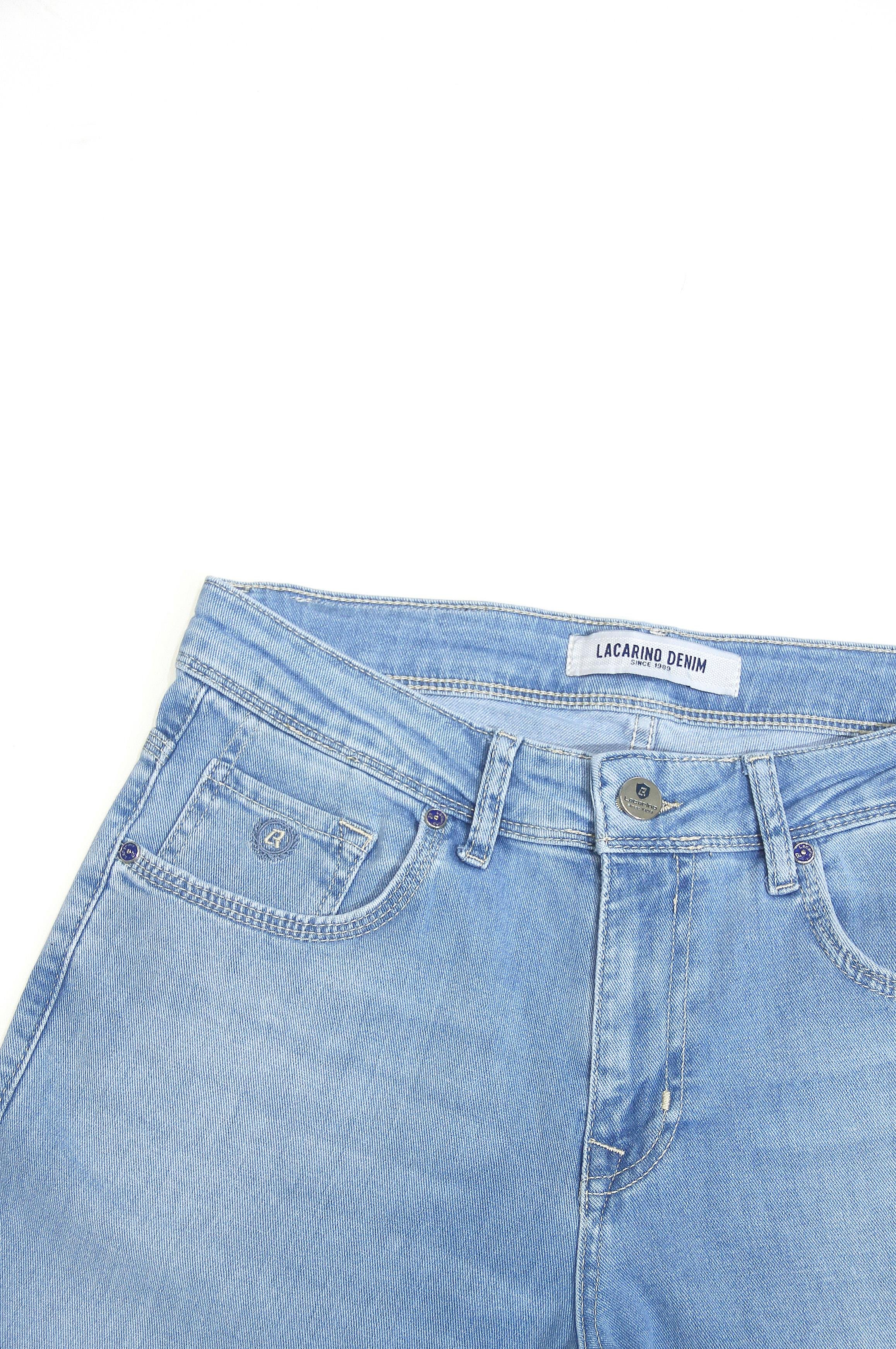 LACARINOYüksek Bel Dar Paça Ice Blue Erkek Jean Pantolon 