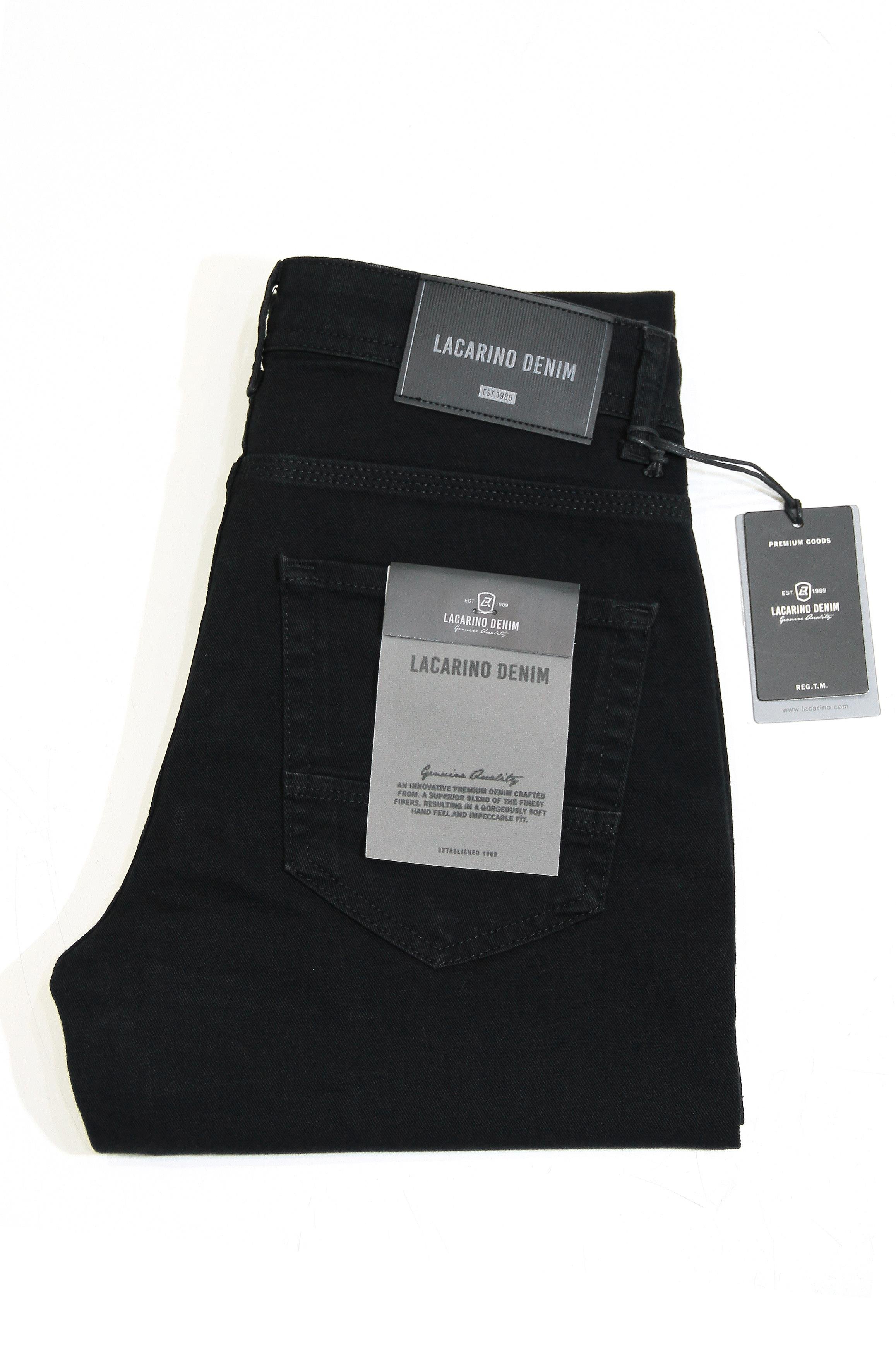 LACARINOYüksek Bel Dar Paça Black Black Erkek Jean Pantolon