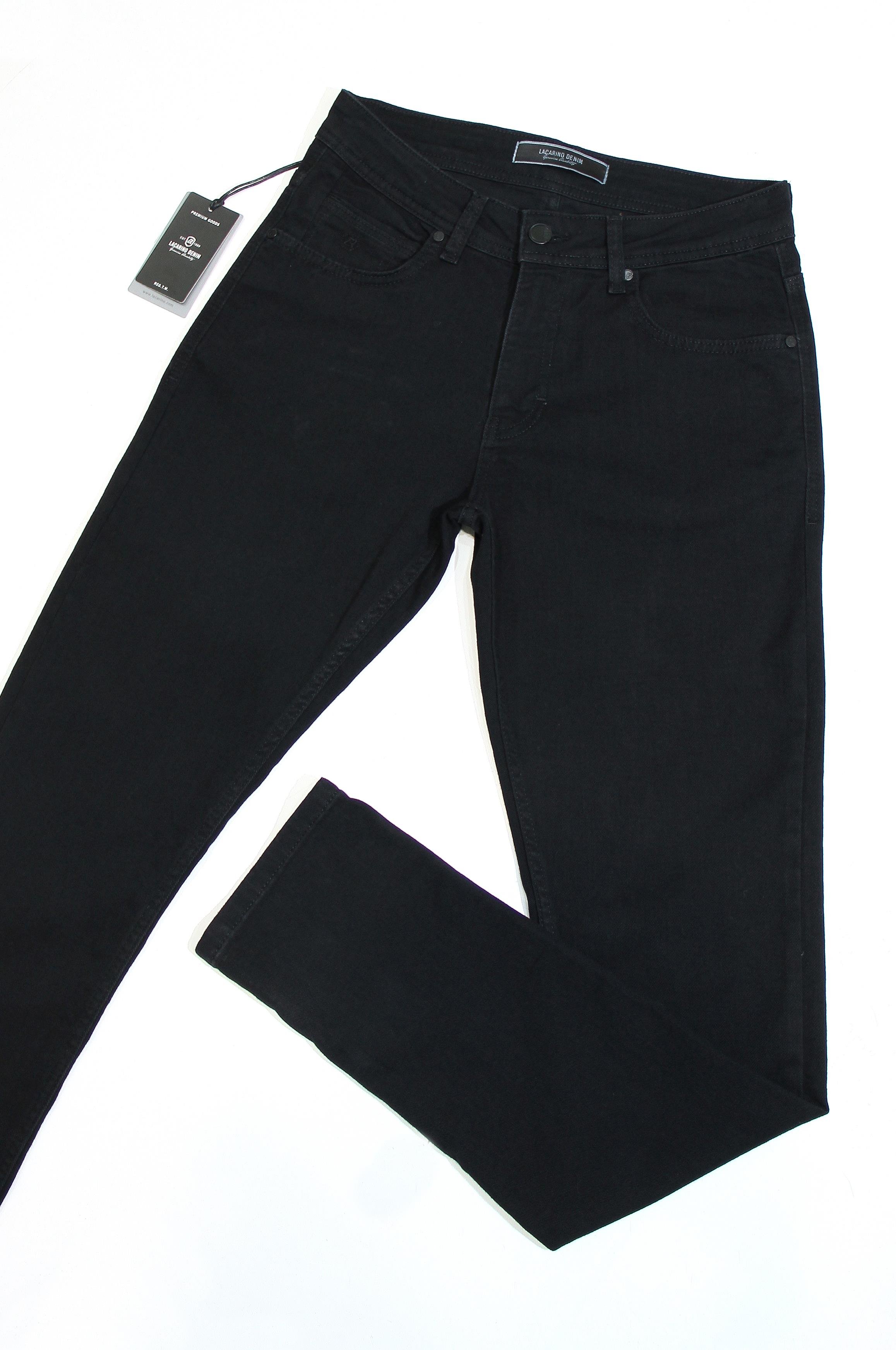 LACARINOYüksek Bel Dar Paça Black Black Erkek Jean Pantolon