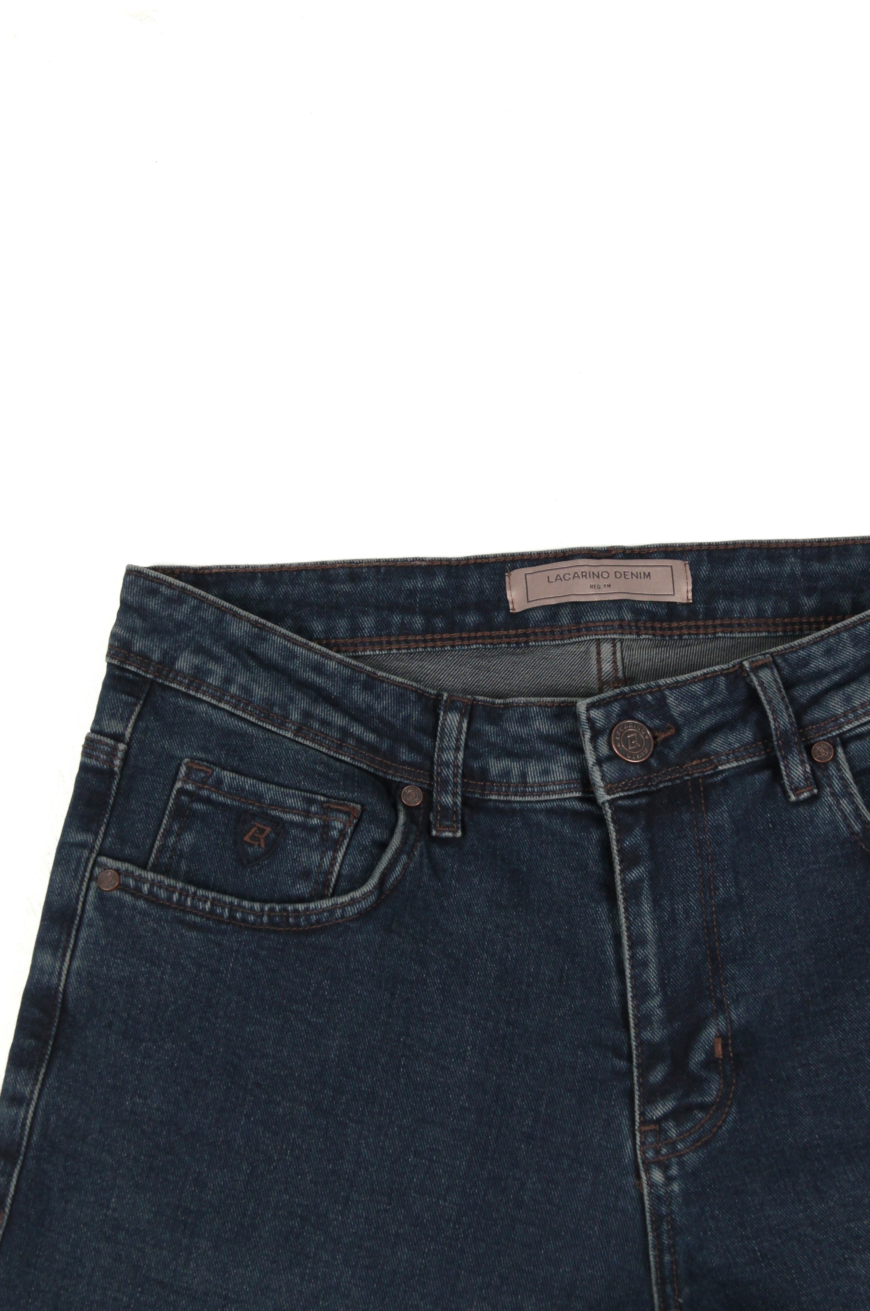 LACARINOYüksek Bel Dar Paça Dark Blue Tint Erkek Jean Pantolon