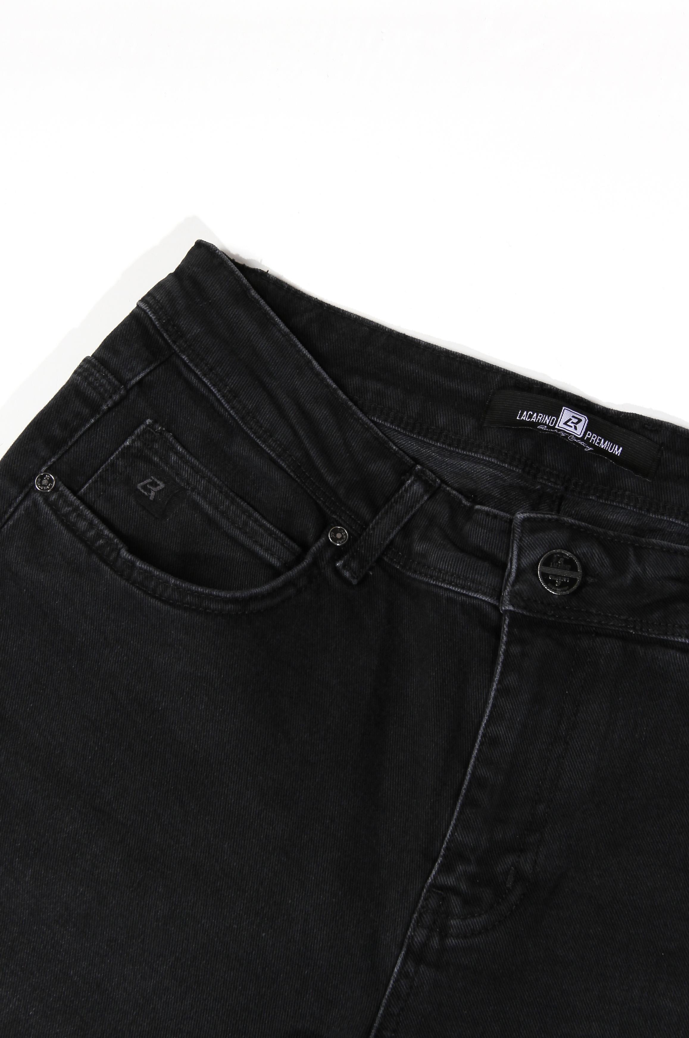 LACARINOErkek Yüksek Bel Yarım Boru Paça Füme Jean Pantolon