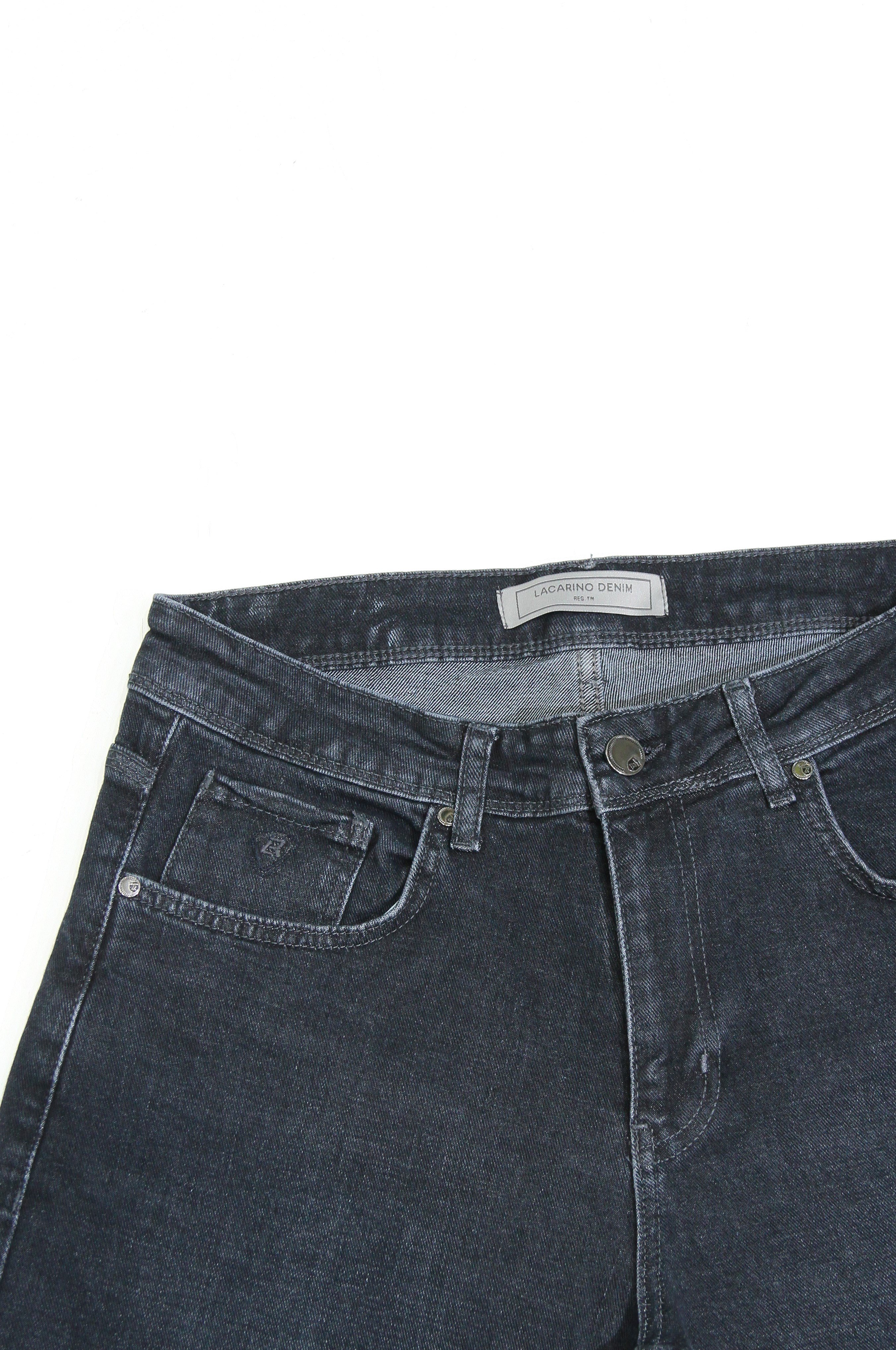 LACARINOYüksek Bel Boru Paça  Ebony Black Jean Pantolon