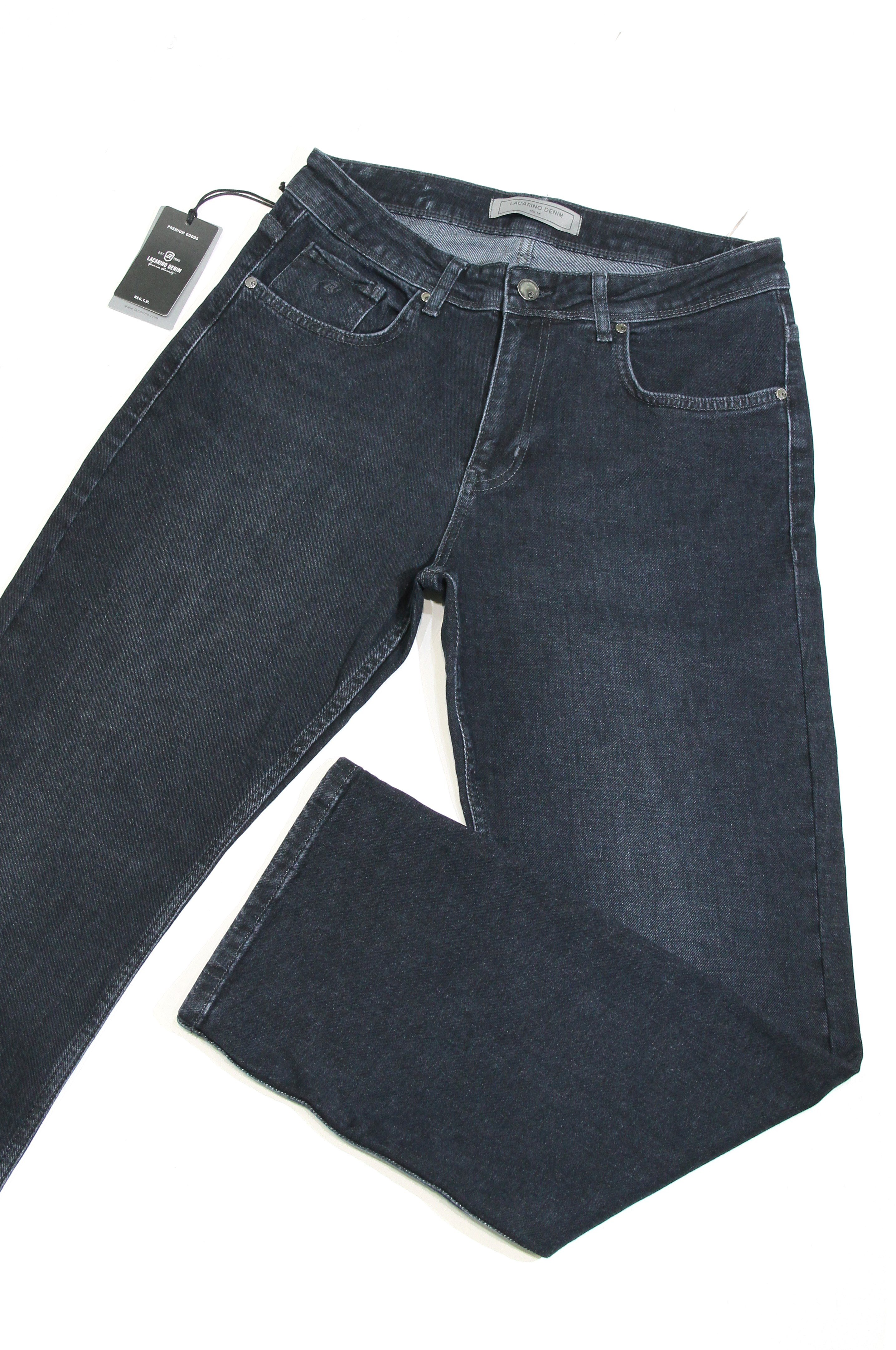 LACARINOYüksek Bel Boru Paça  Ebony Black Jean Pantolon