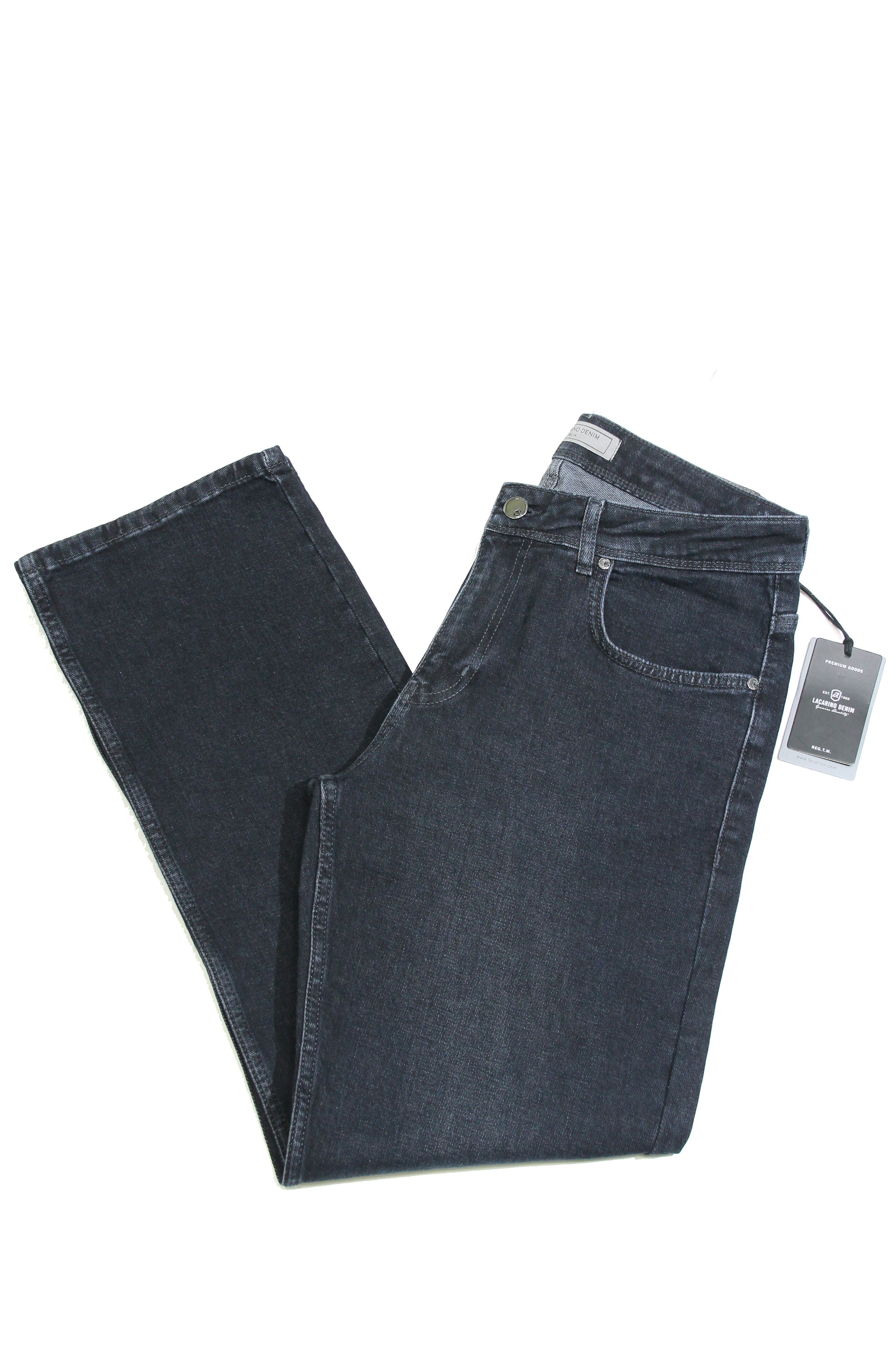 LACARINOYüksek Bel Boru Paça  Ebony Black Jean Pantolon