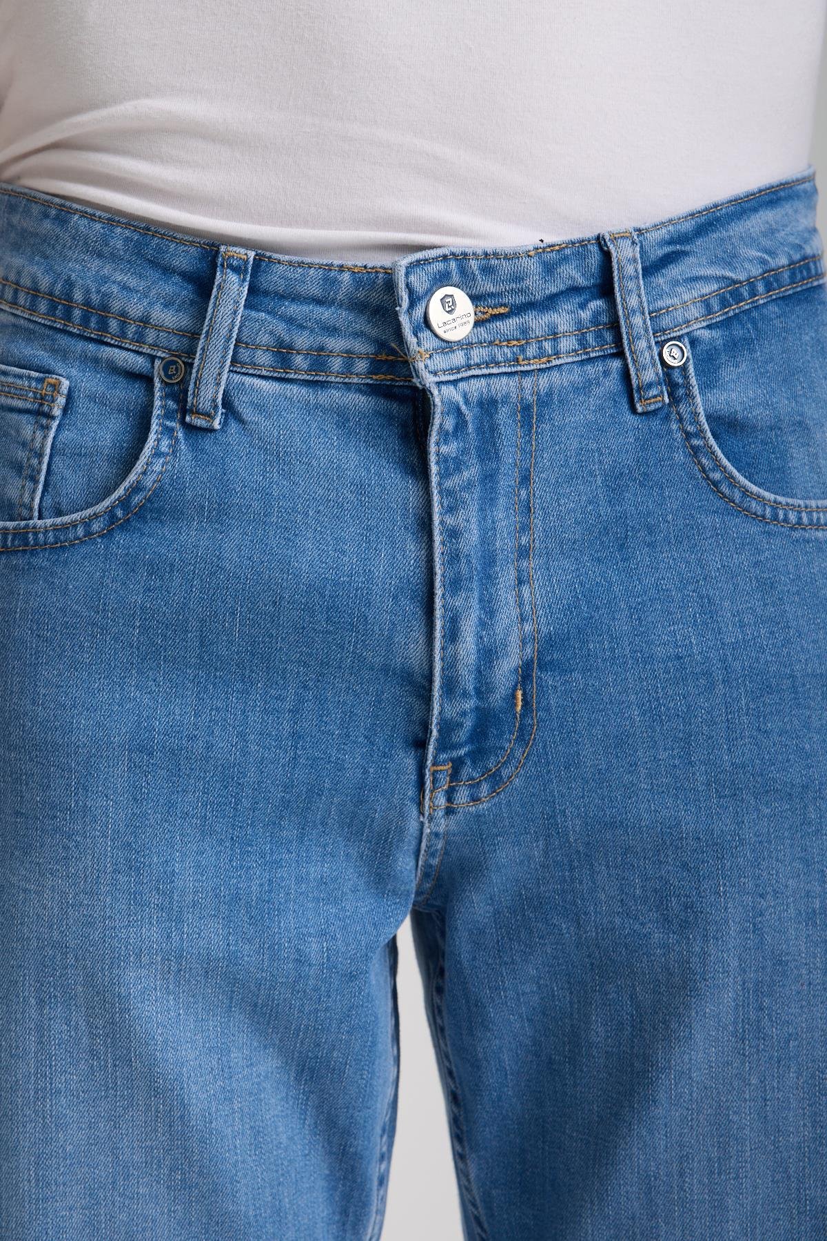 LACARINOYüksek Bel Hafif Dar Paça Regular Fit Kalıp Blue Erkek Pantolon