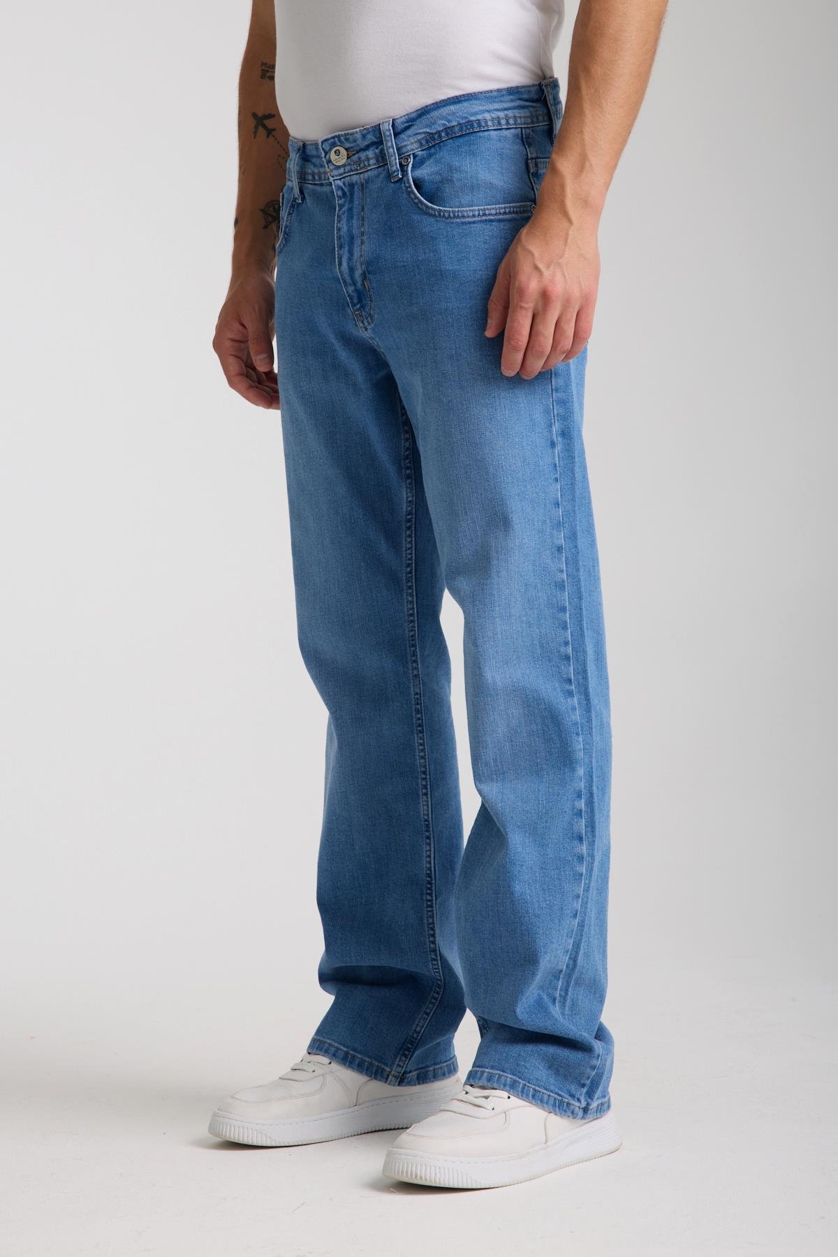 LACARINOYüksek Bel Hafif Dar Paça Regular Fit Kalıp Blue Erkek Pantolon