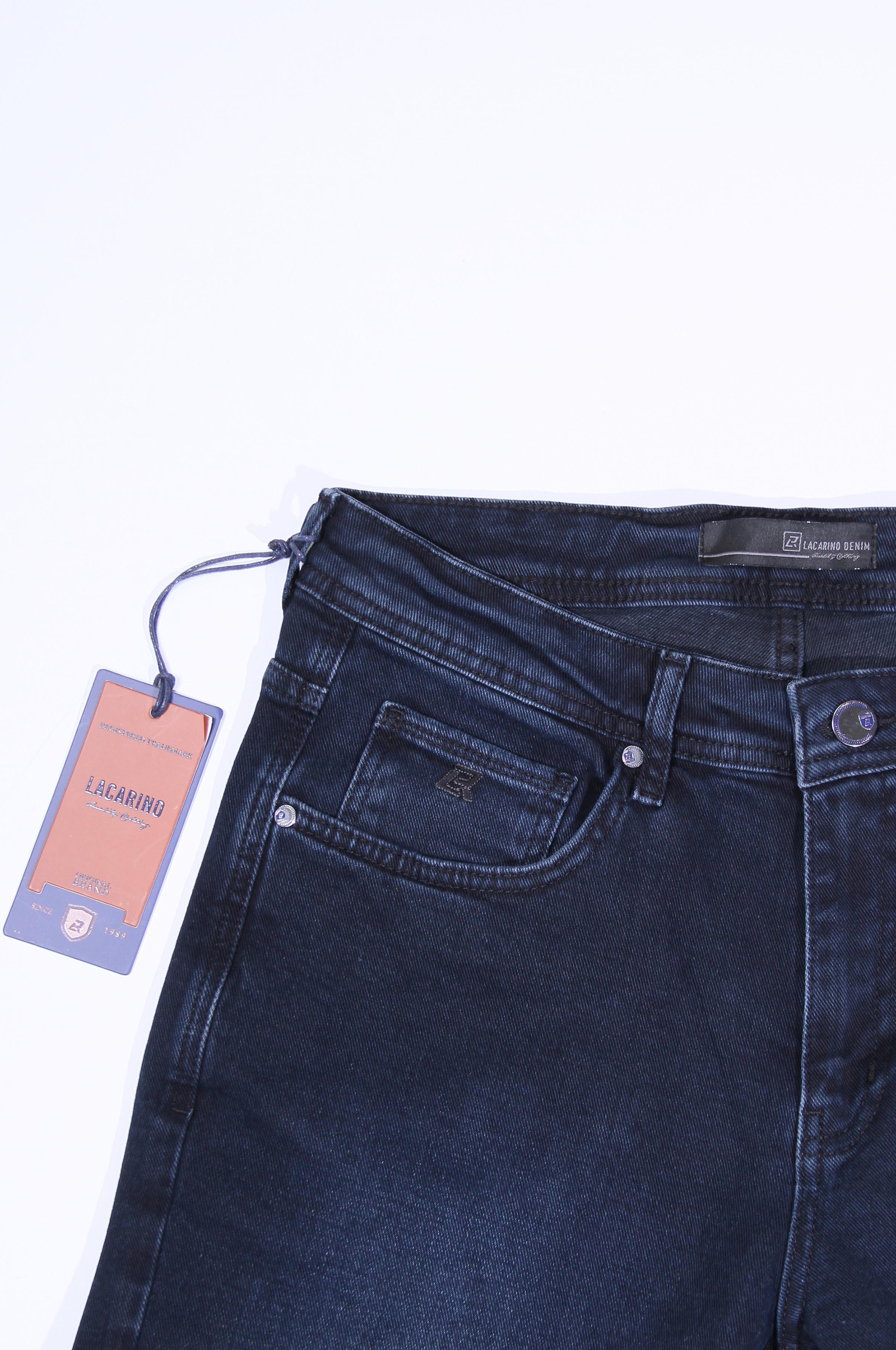 LACARINOYüksek Bel Klasik Kesim Blue Black Jean Pantolon