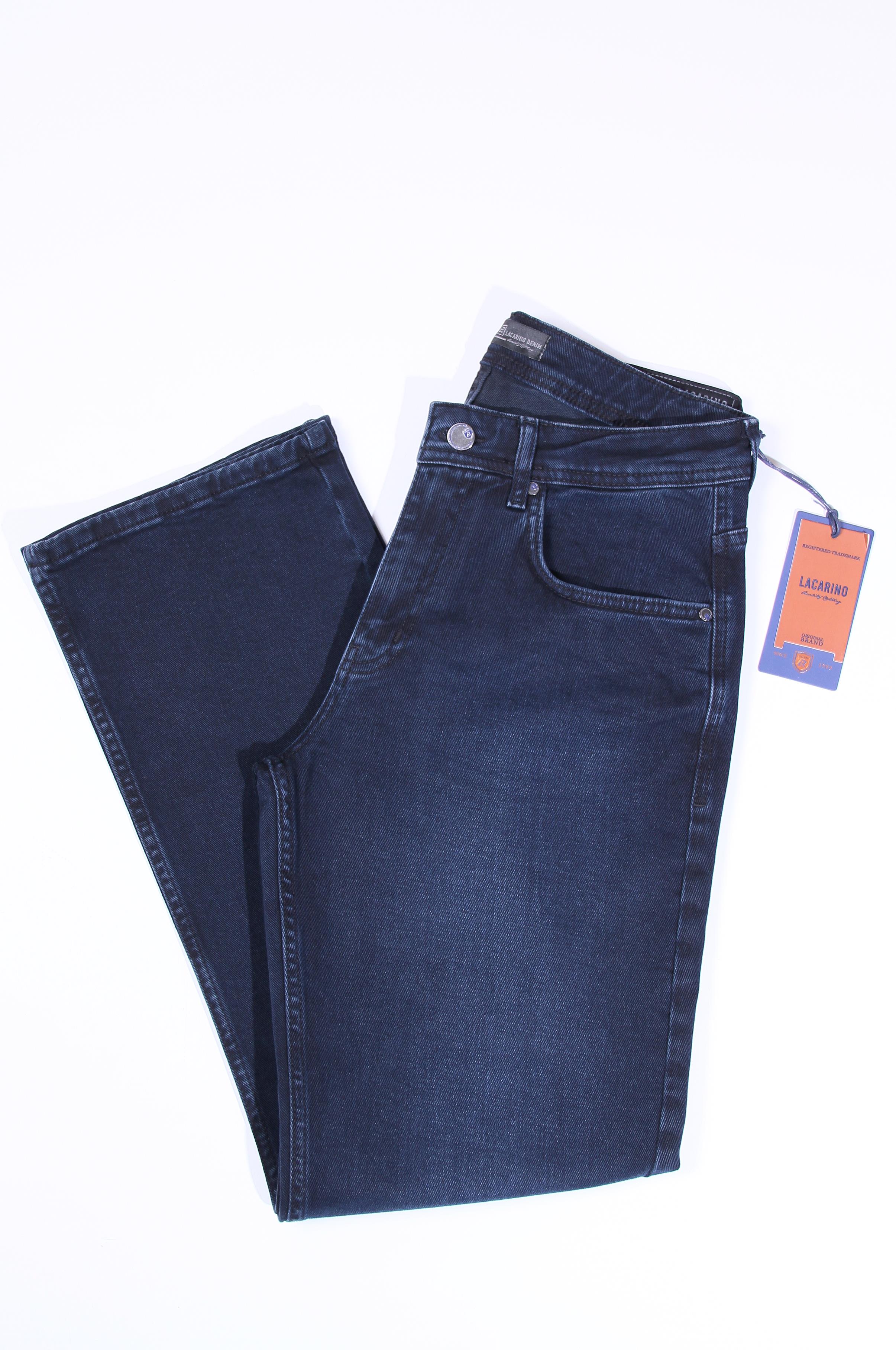 LACARINOYüksek Bel Klasik Kesim Blue Black Jean Pantolon