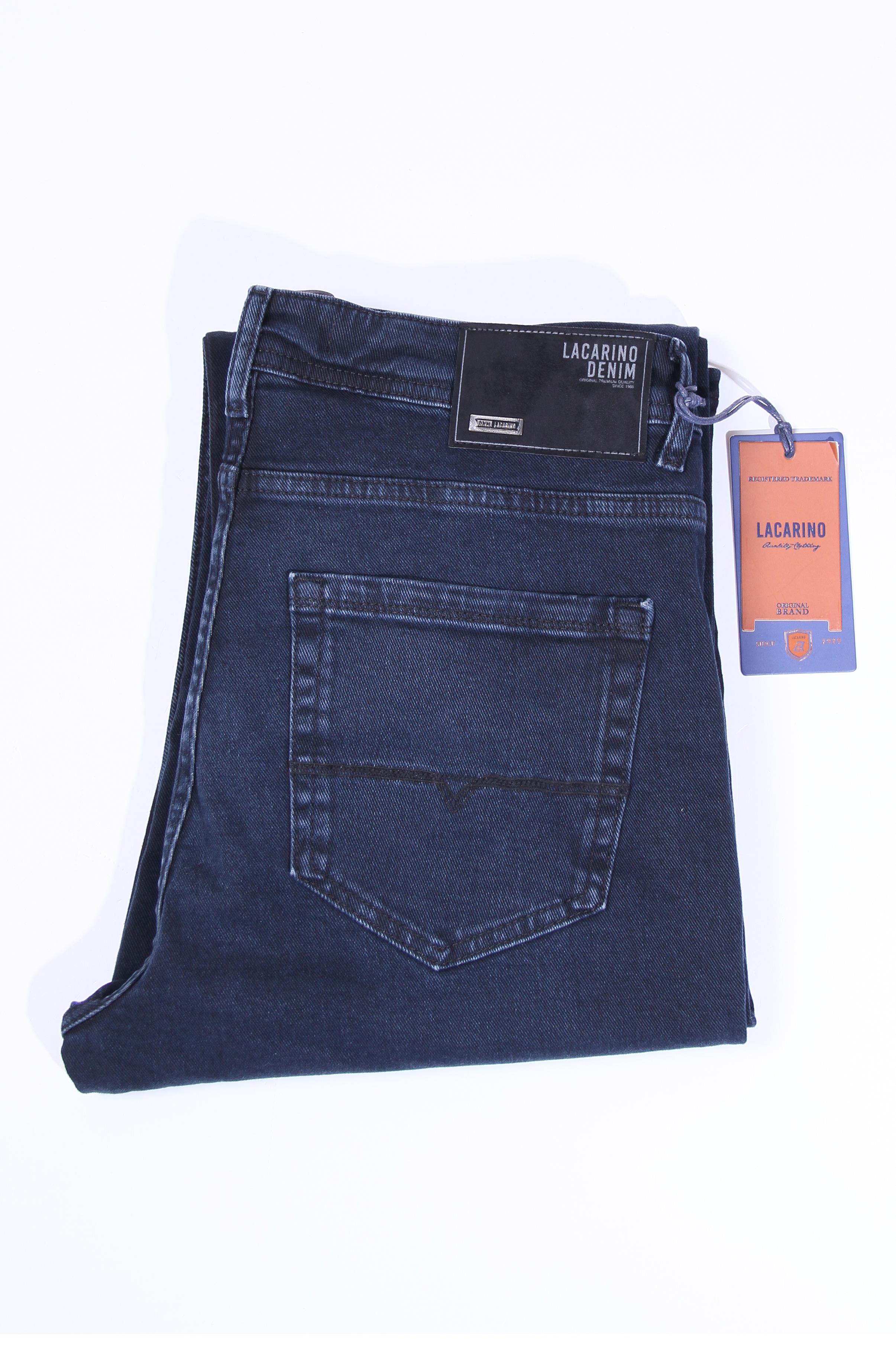 LACARINOYüksek Bel Klasik Kesim Blue Black Jean Pantolon